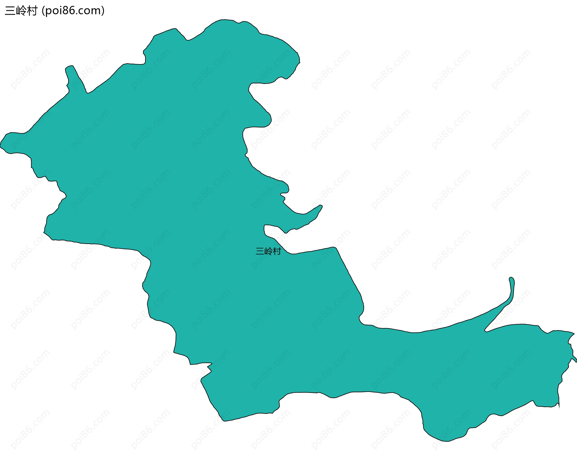 三岭村边界地图