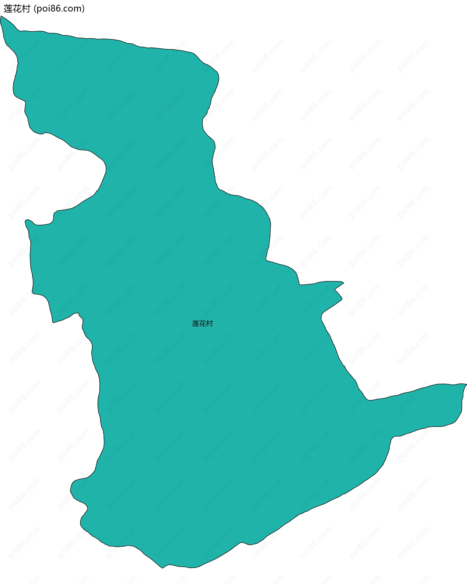 莲花村边界地图