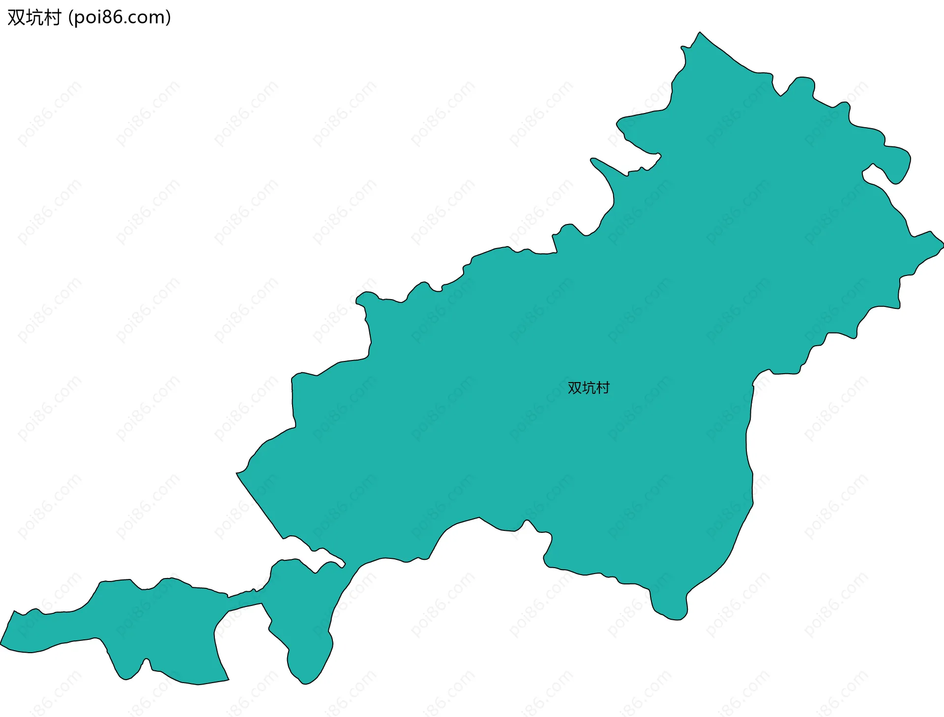 双坑村边界地图