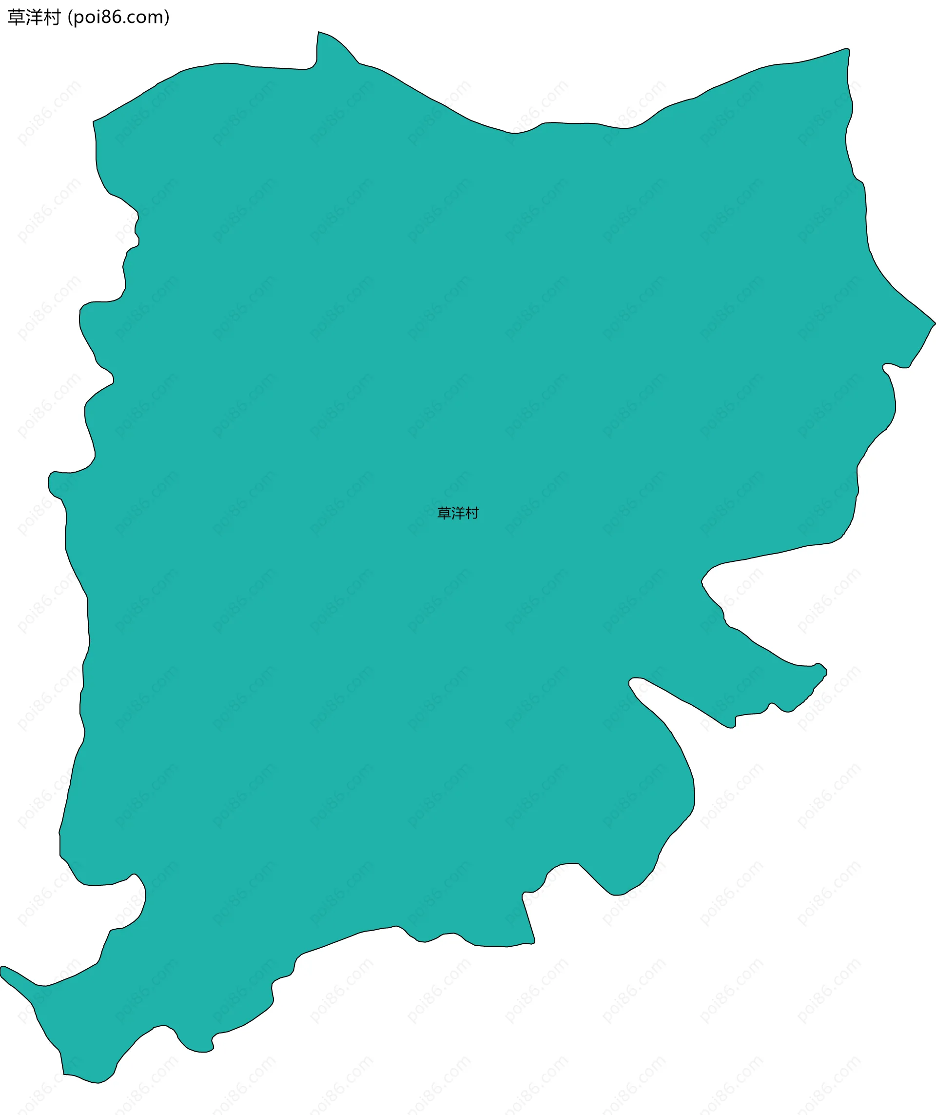 草洋村边界地图