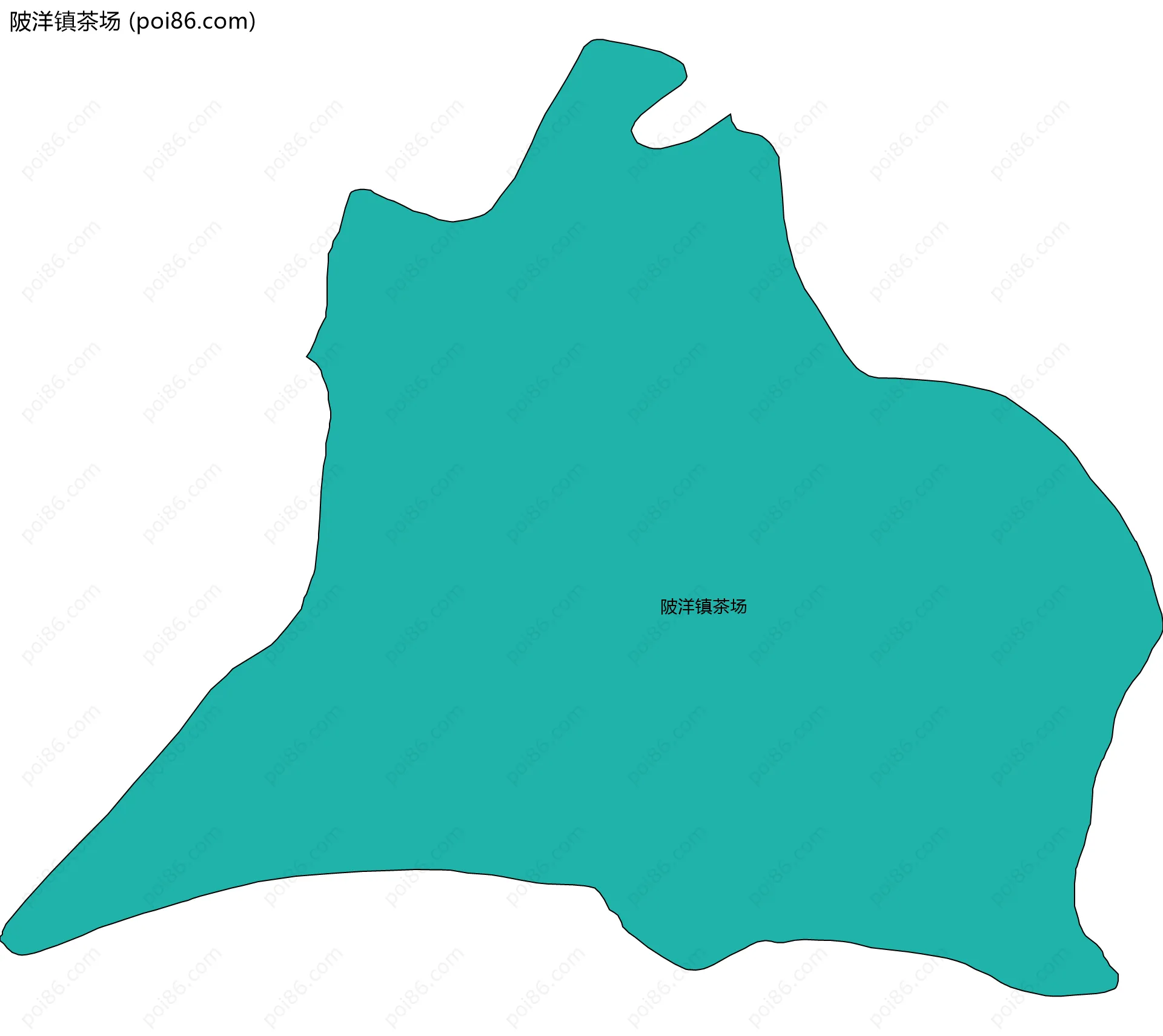 陂洋镇茶场边界地图