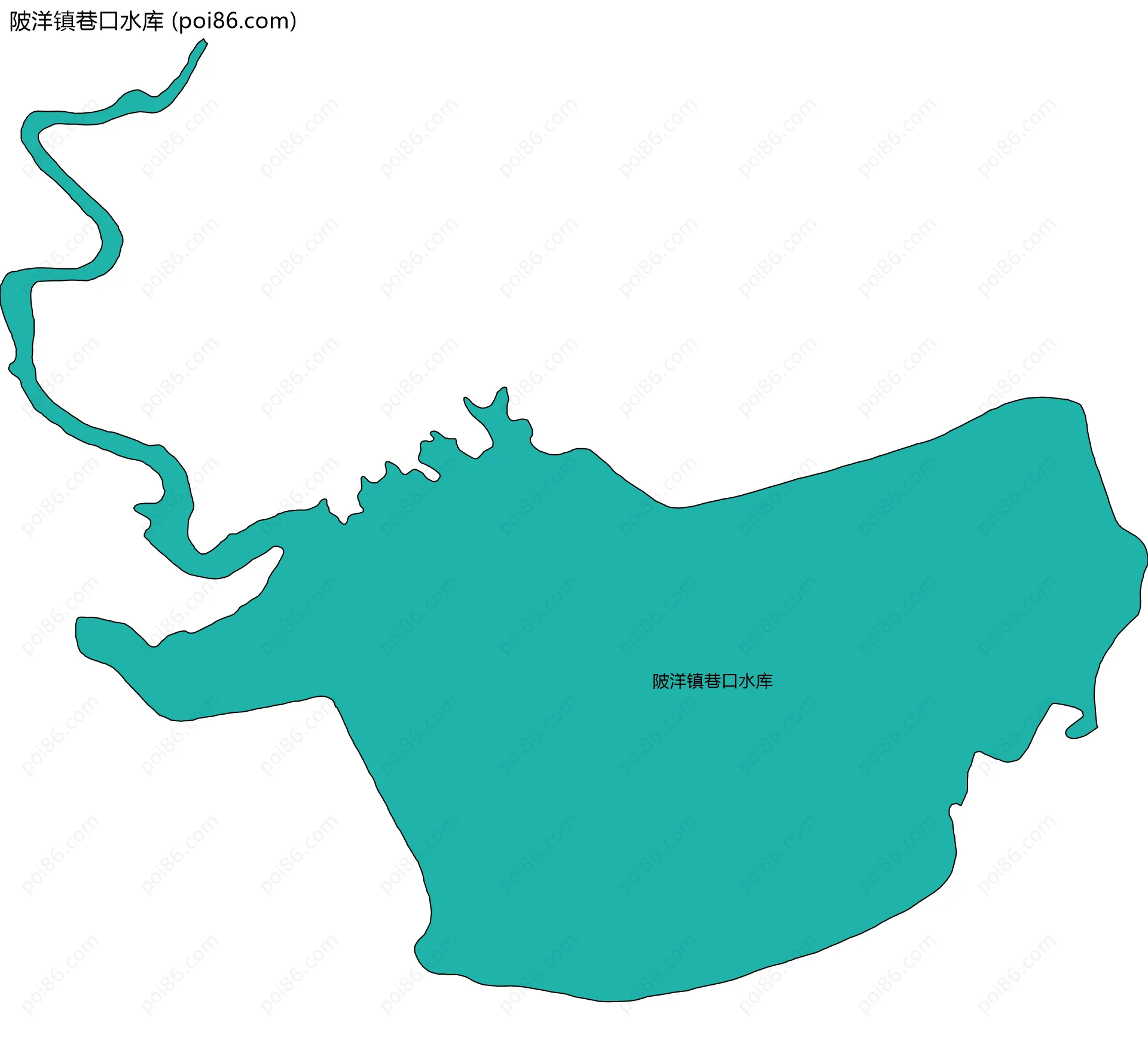 陂洋镇巷口水库边界地图