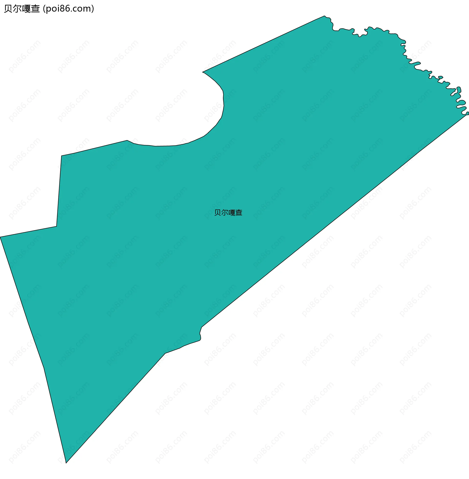 贝尔嘎查边界地图