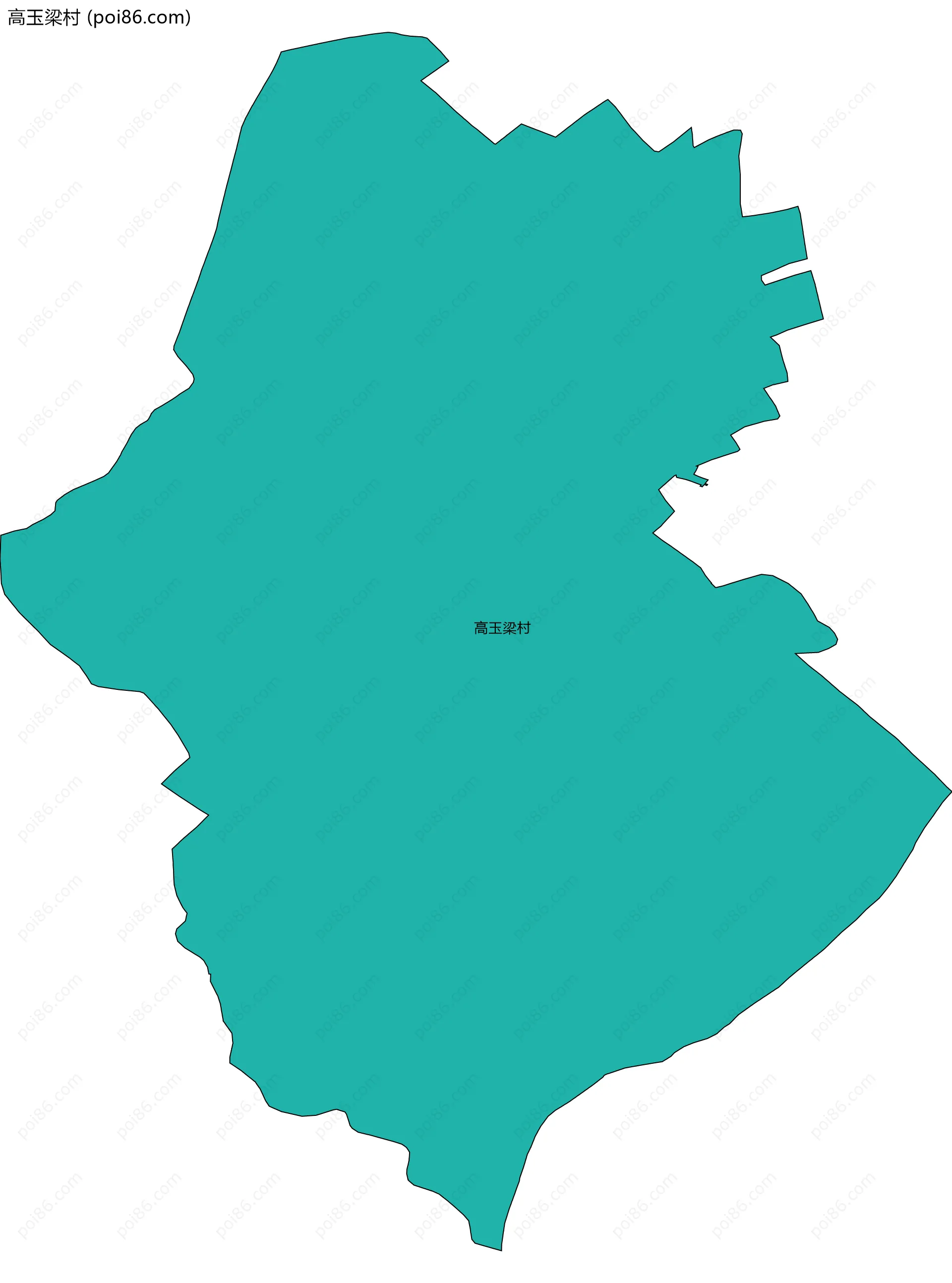 高玉梁村边界地图