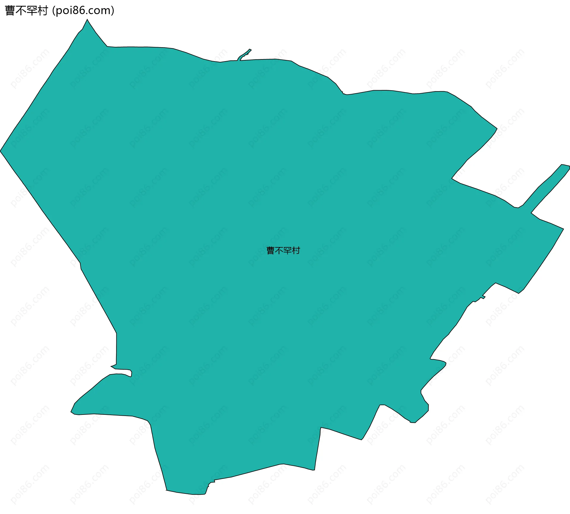 曹不罕村边界地图
