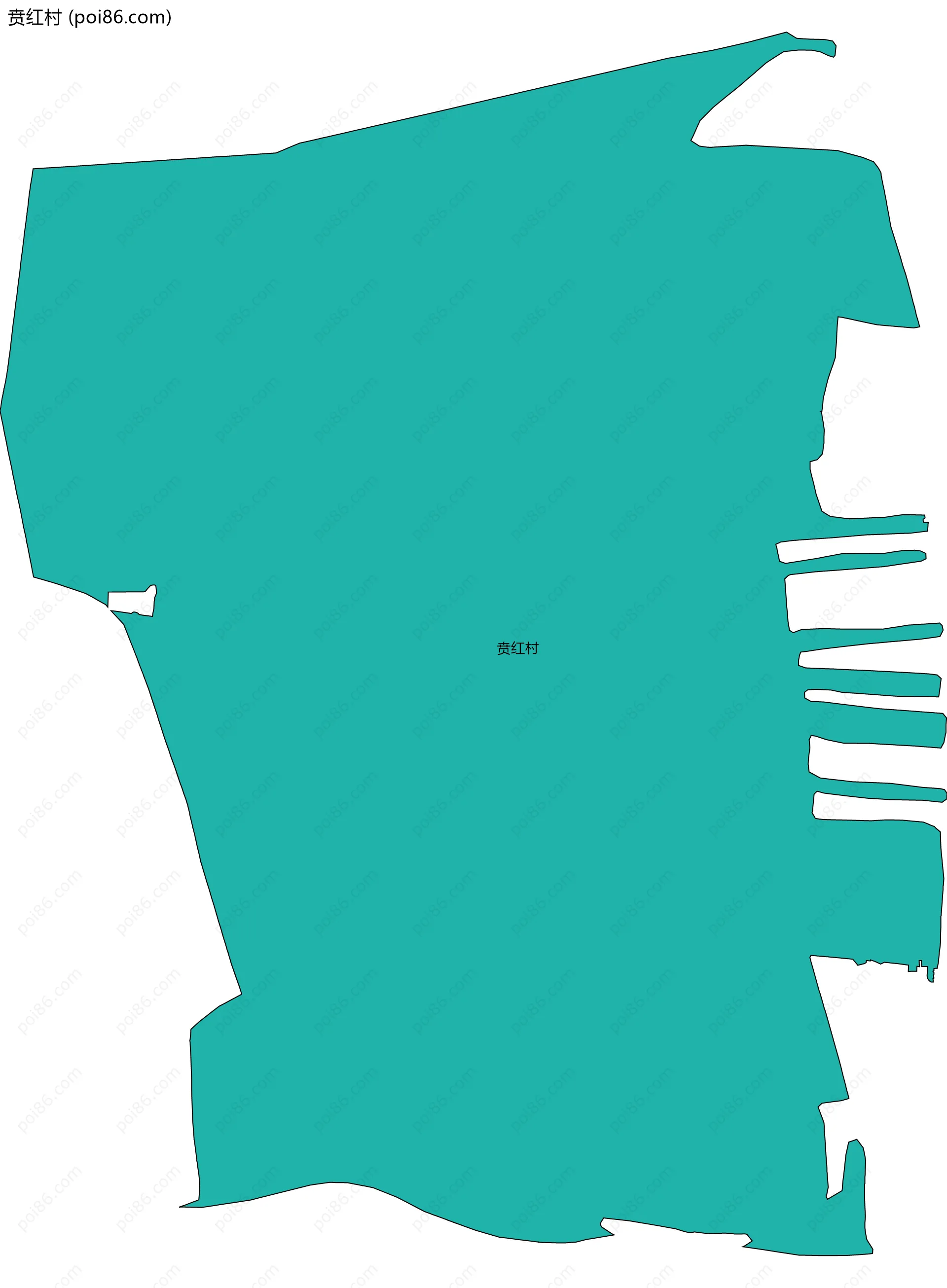 贲红村边界地图