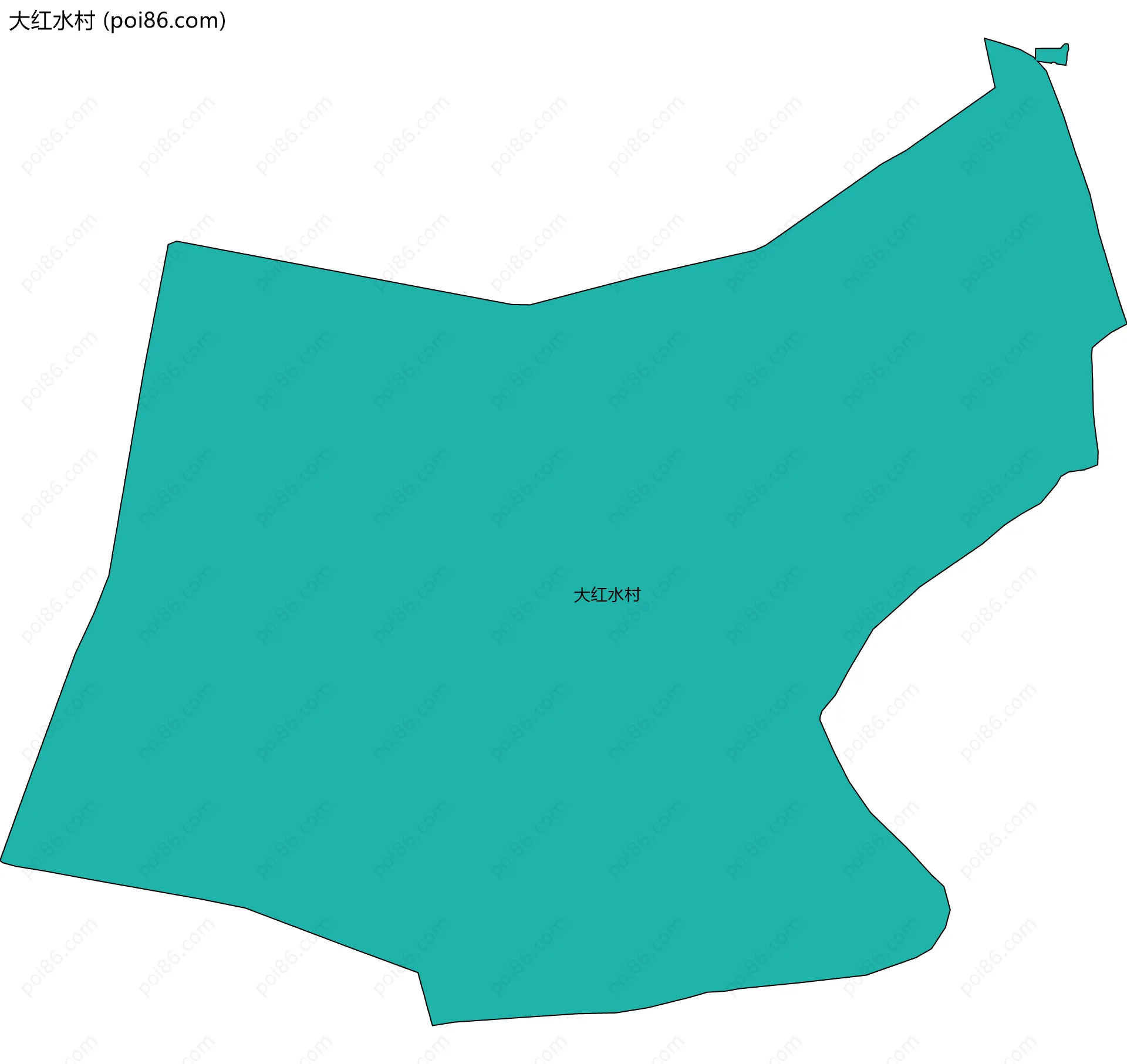 大红水村边界地图