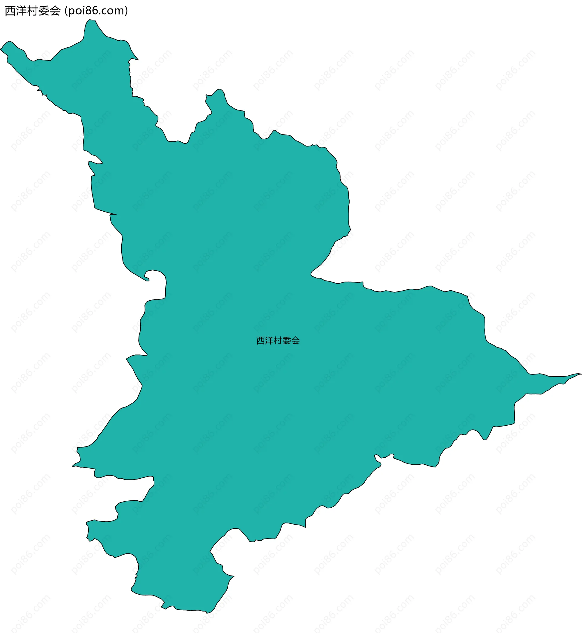 西洋村委会边界地图