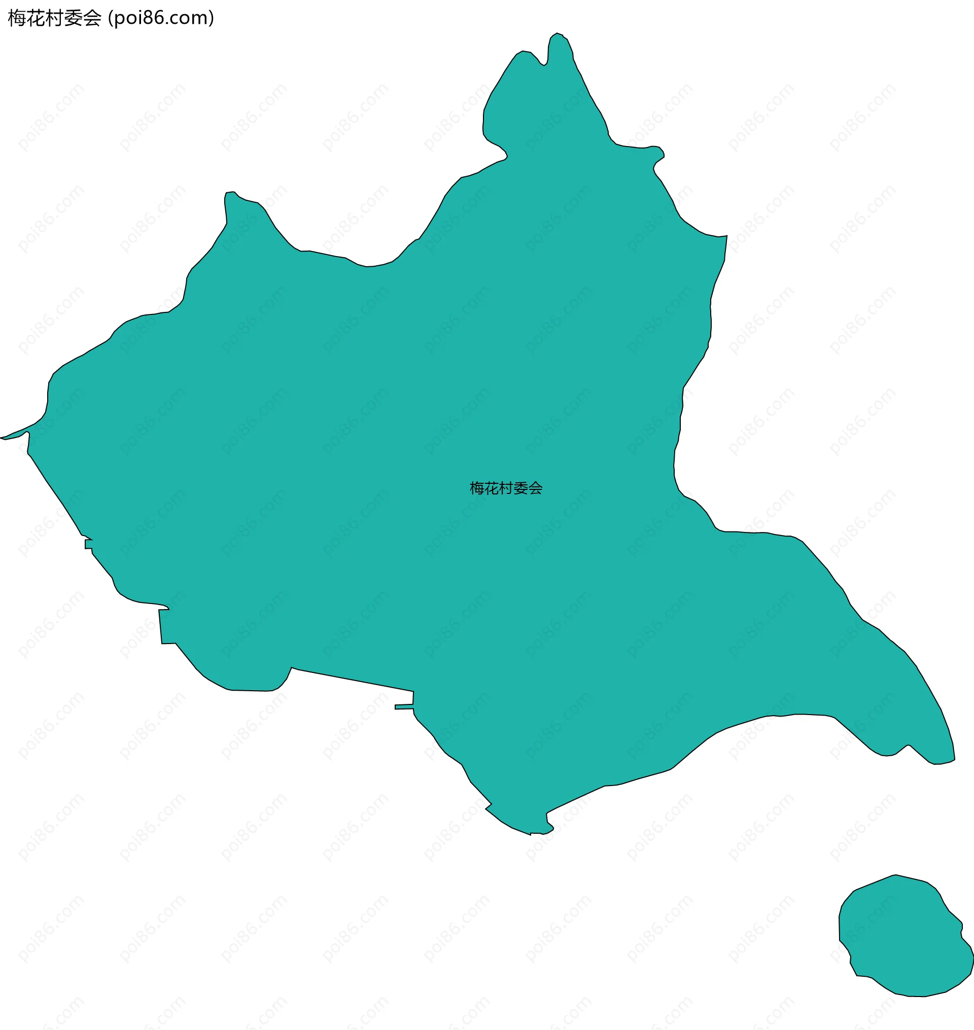 梅花村委会边界地图