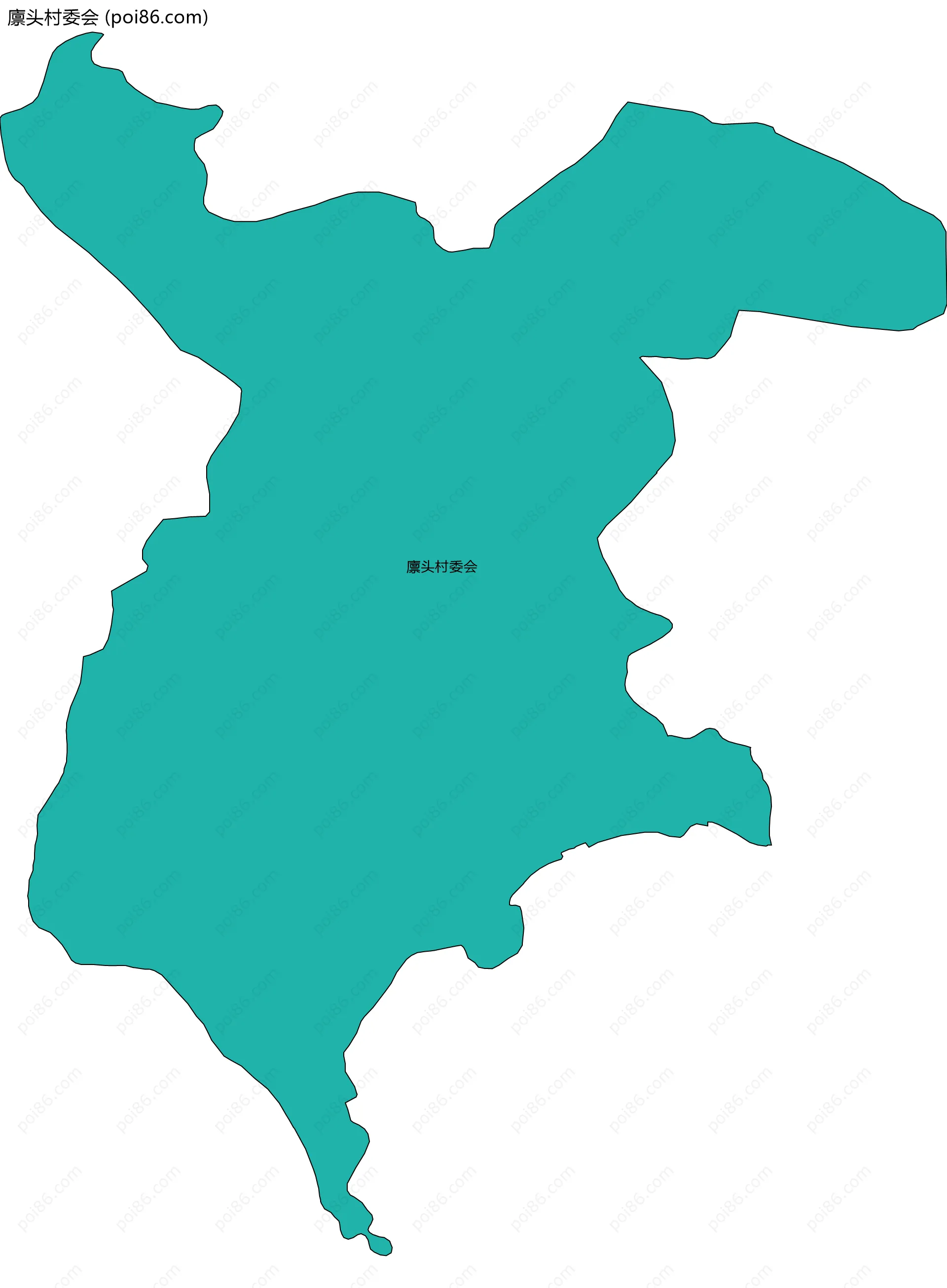 廪头村委会边界地图