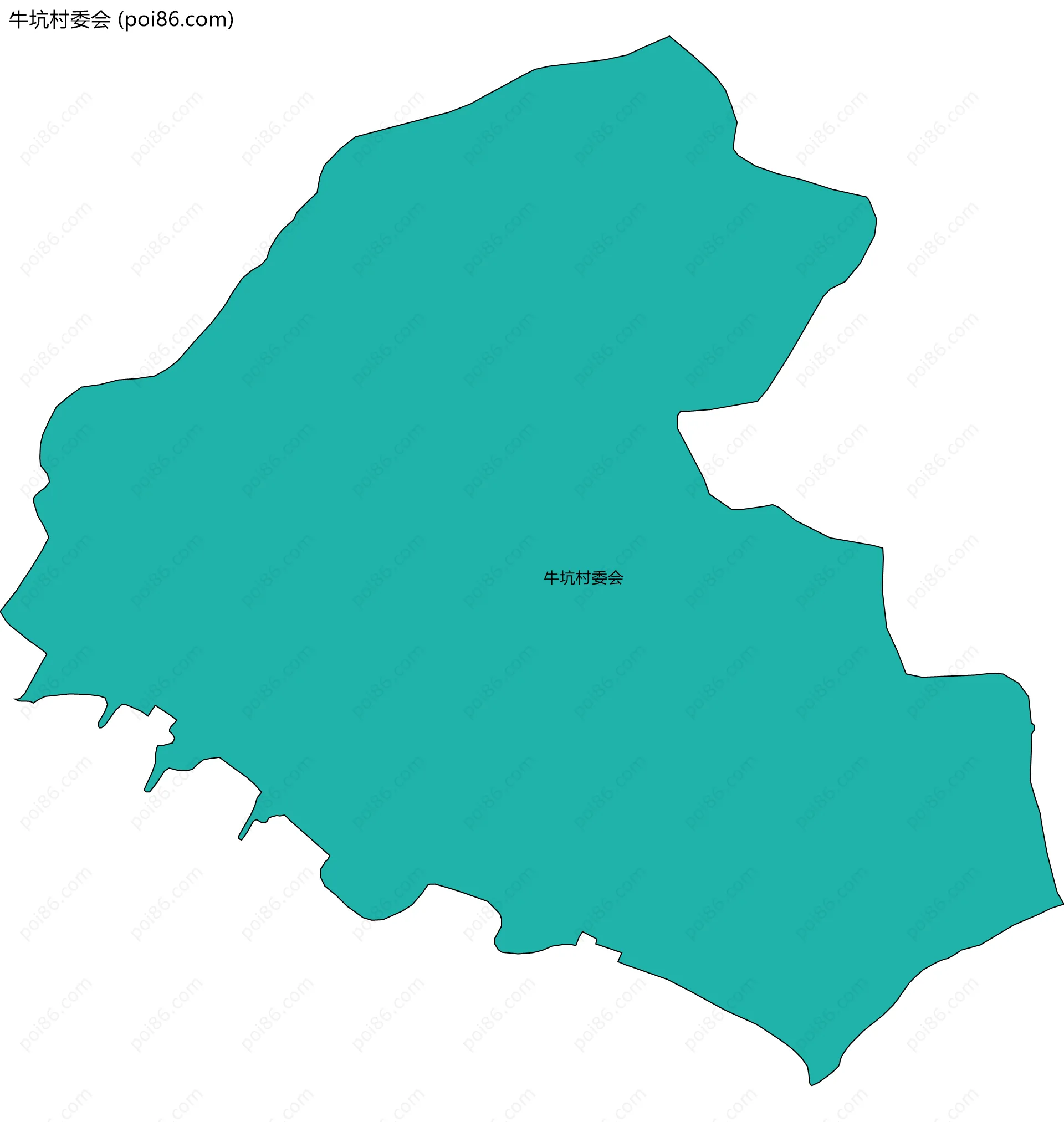 牛坑村委会边界地图
