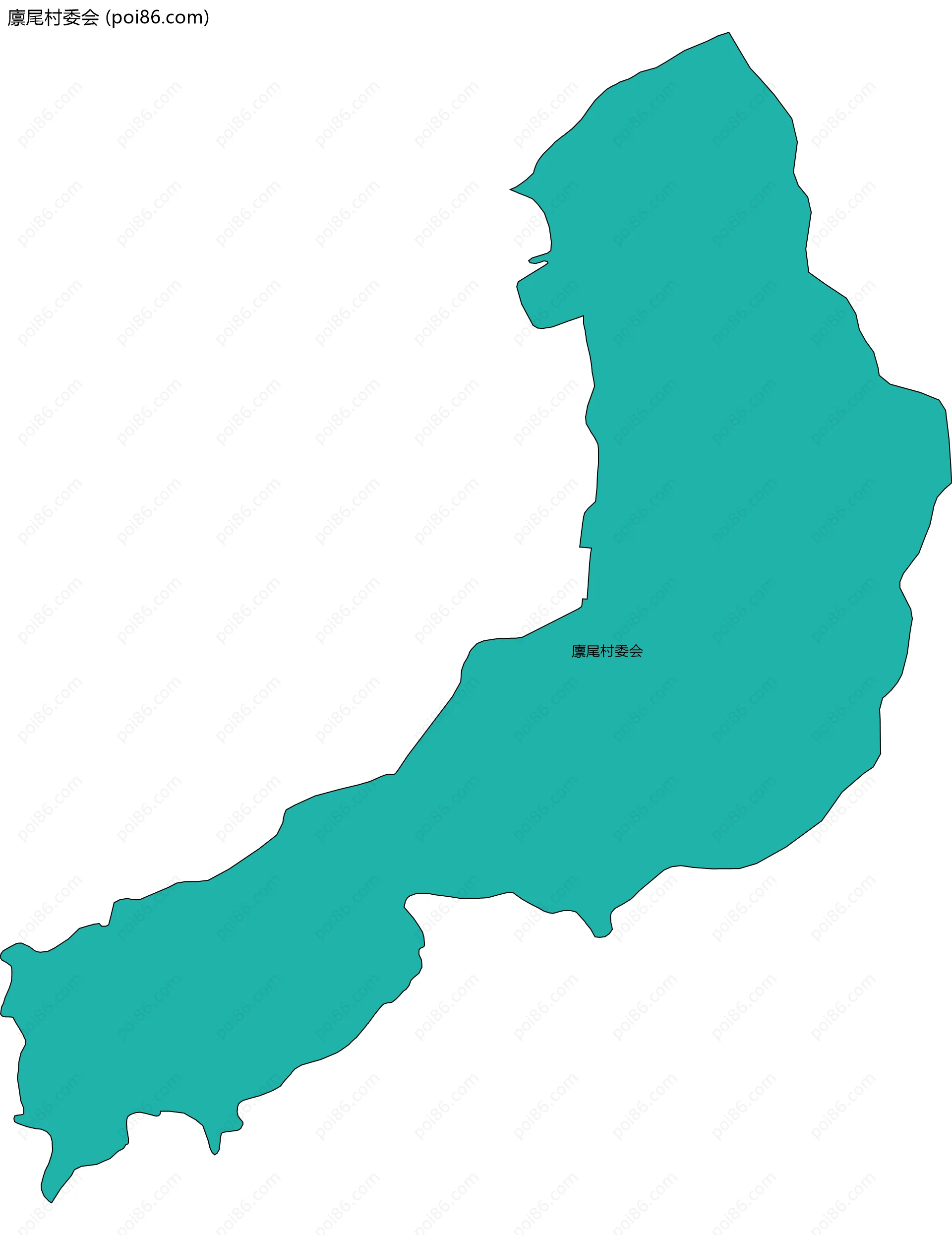 廪尾村委会边界地图