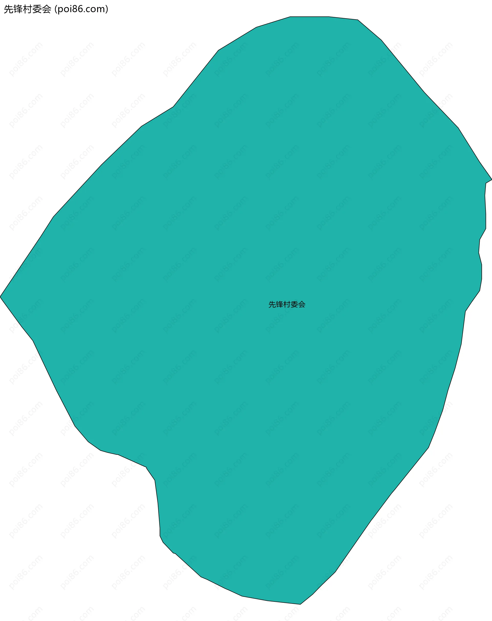 先锋村委会边界地图