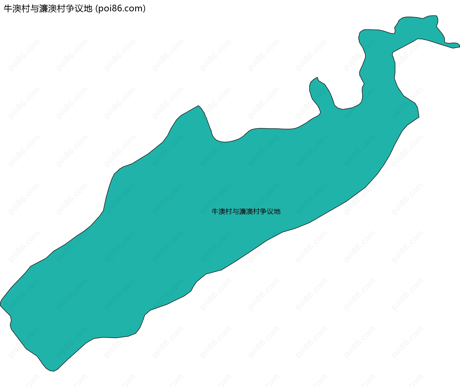 牛澳村与濂澳村争议地边界地图