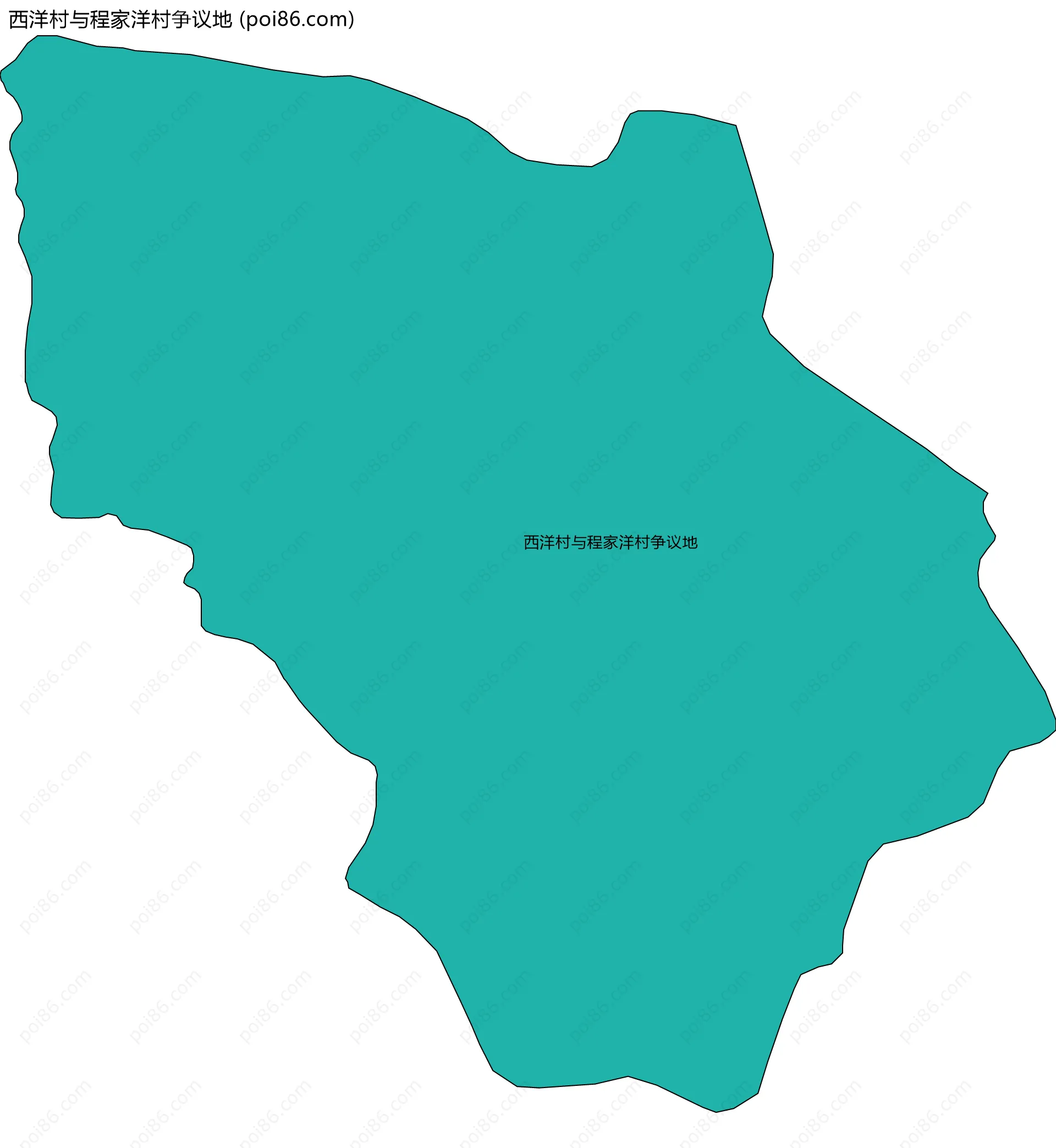 西洋村与程家洋村争议地边界地图