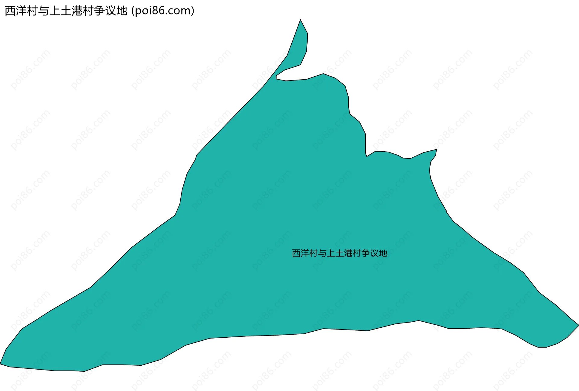 西洋村与上土港村争议地边界地图