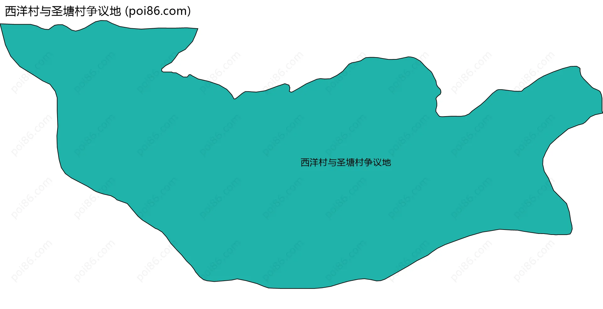 西洋村与圣塘村争议地边界地图