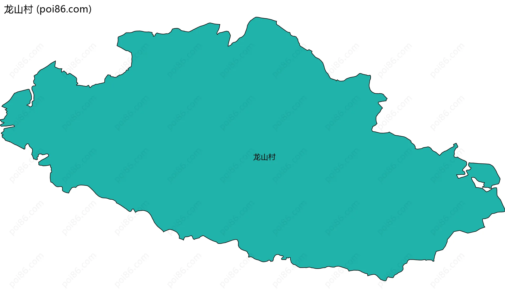 龙山村边界地图