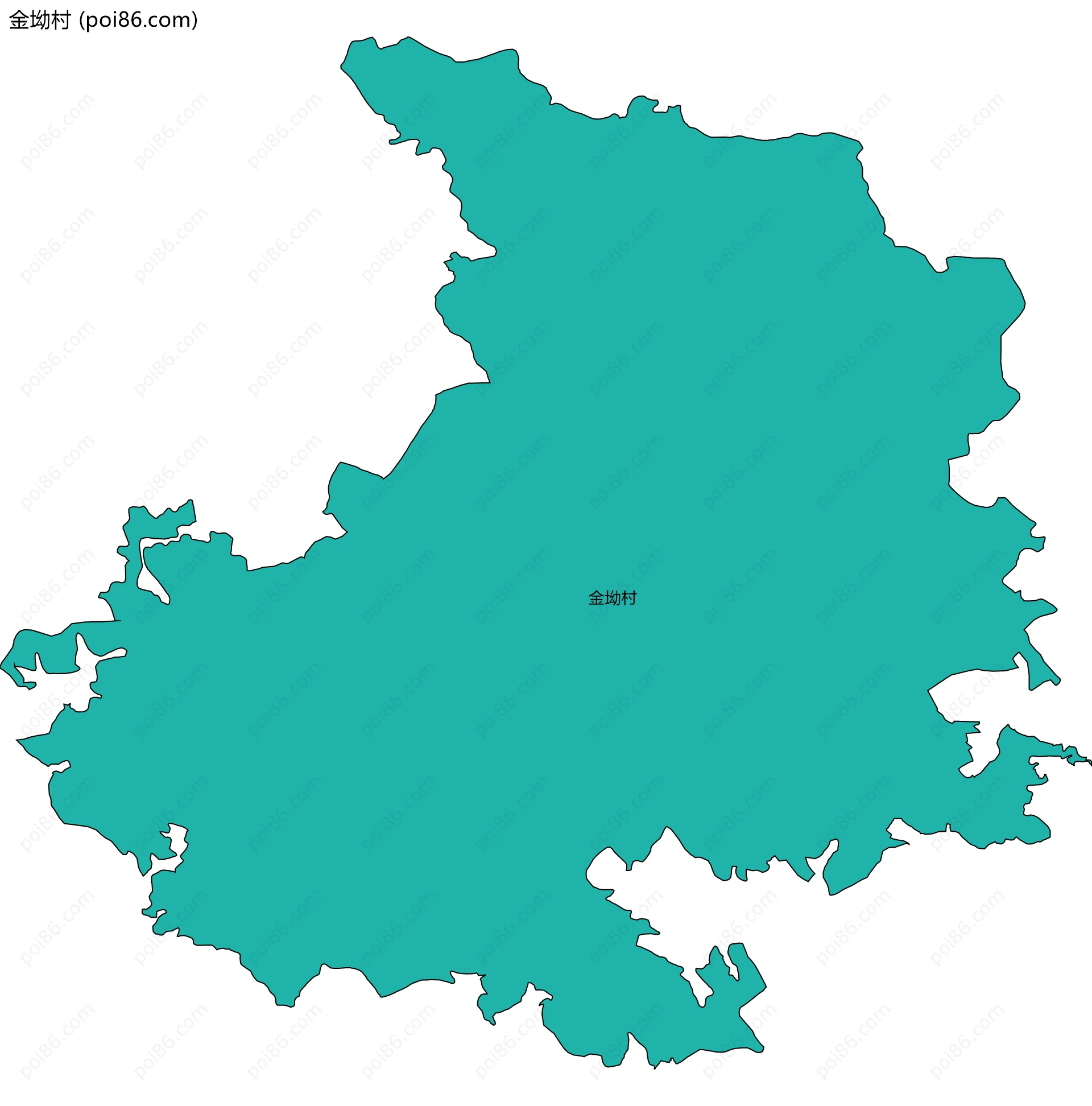 金坳村边界地图