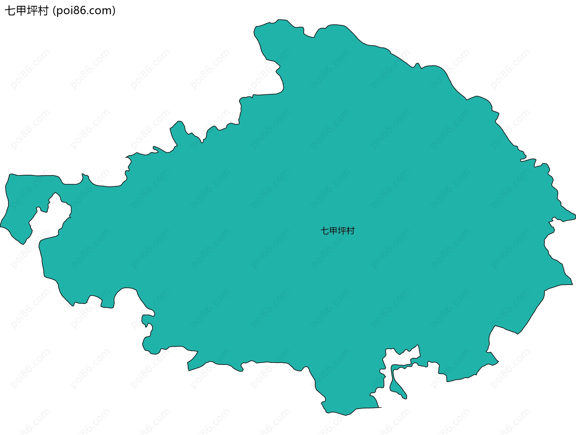 七甲坪村边界地图