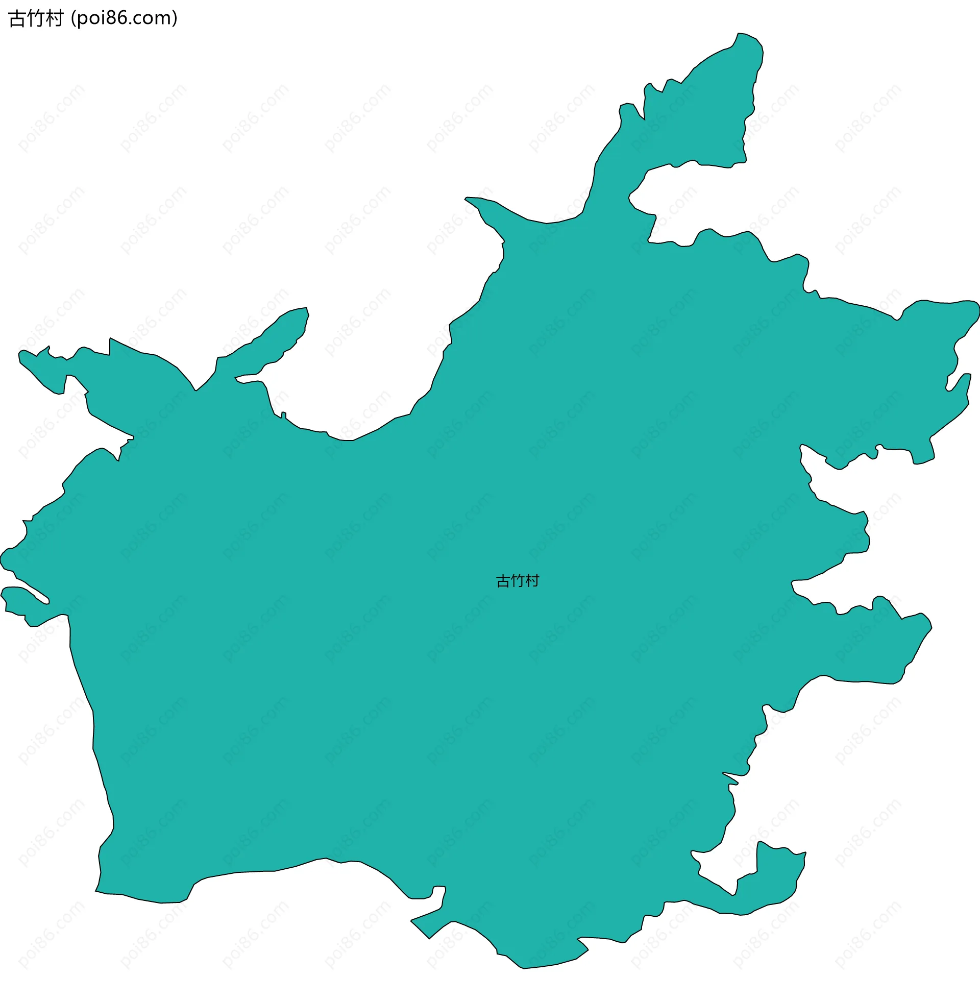 古竹村边界地图