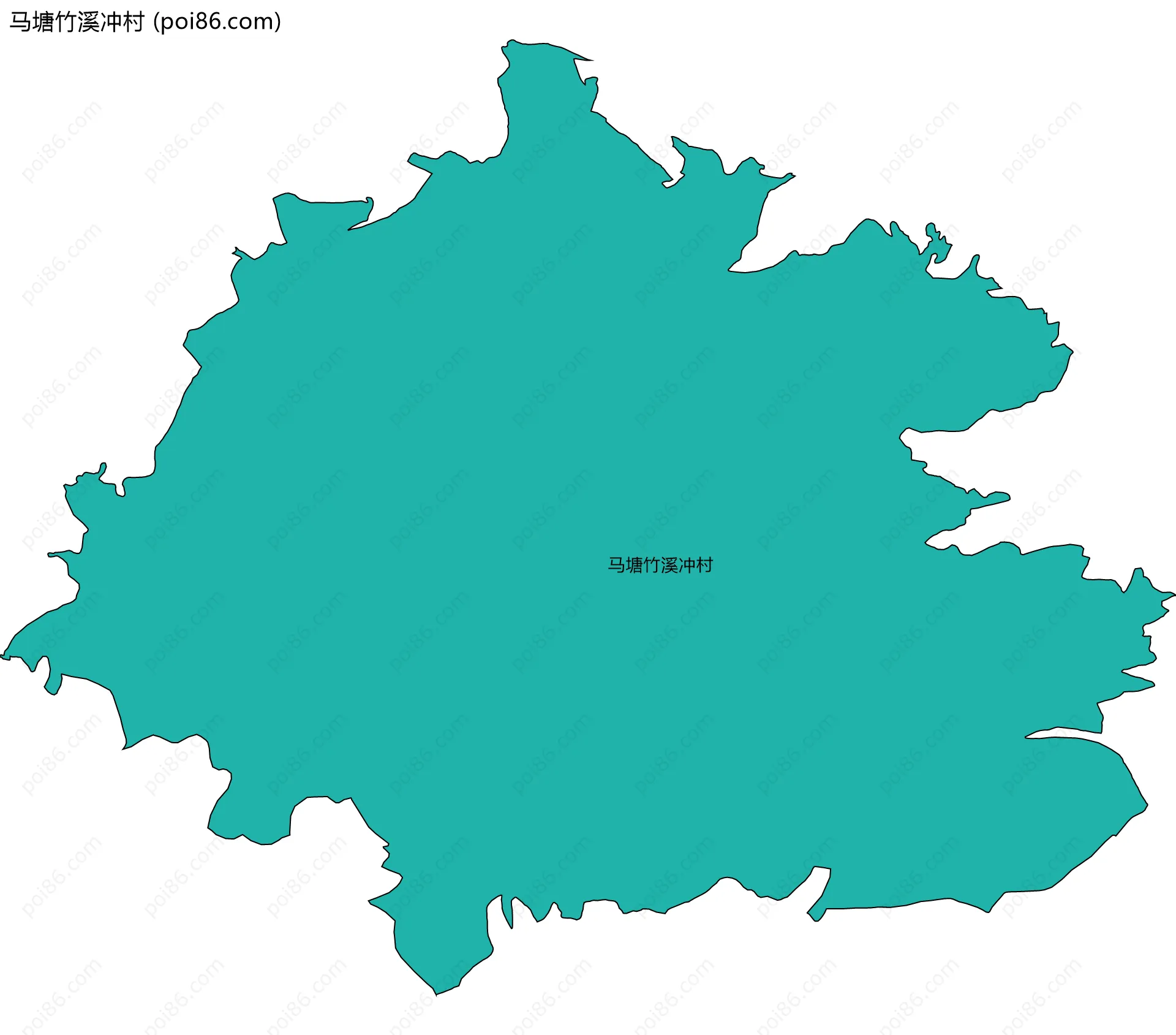 马塘竹溪冲村边界地图