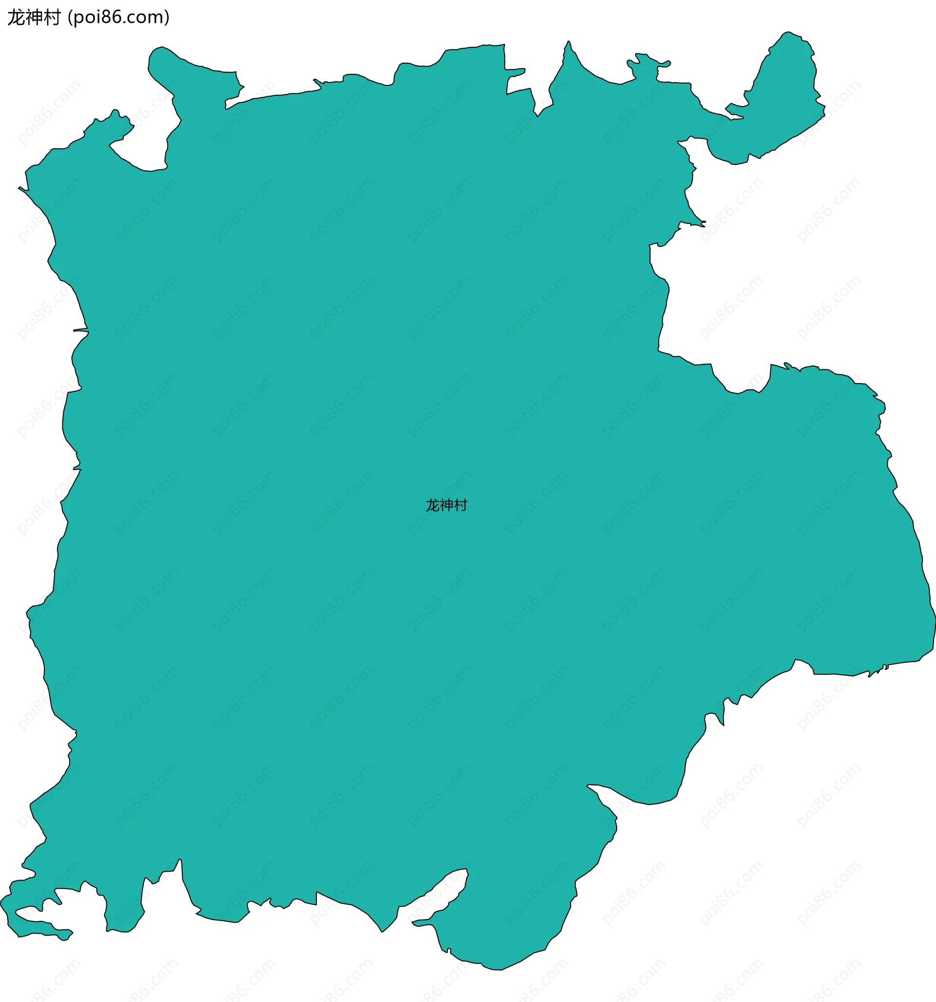 龙神村边界地图