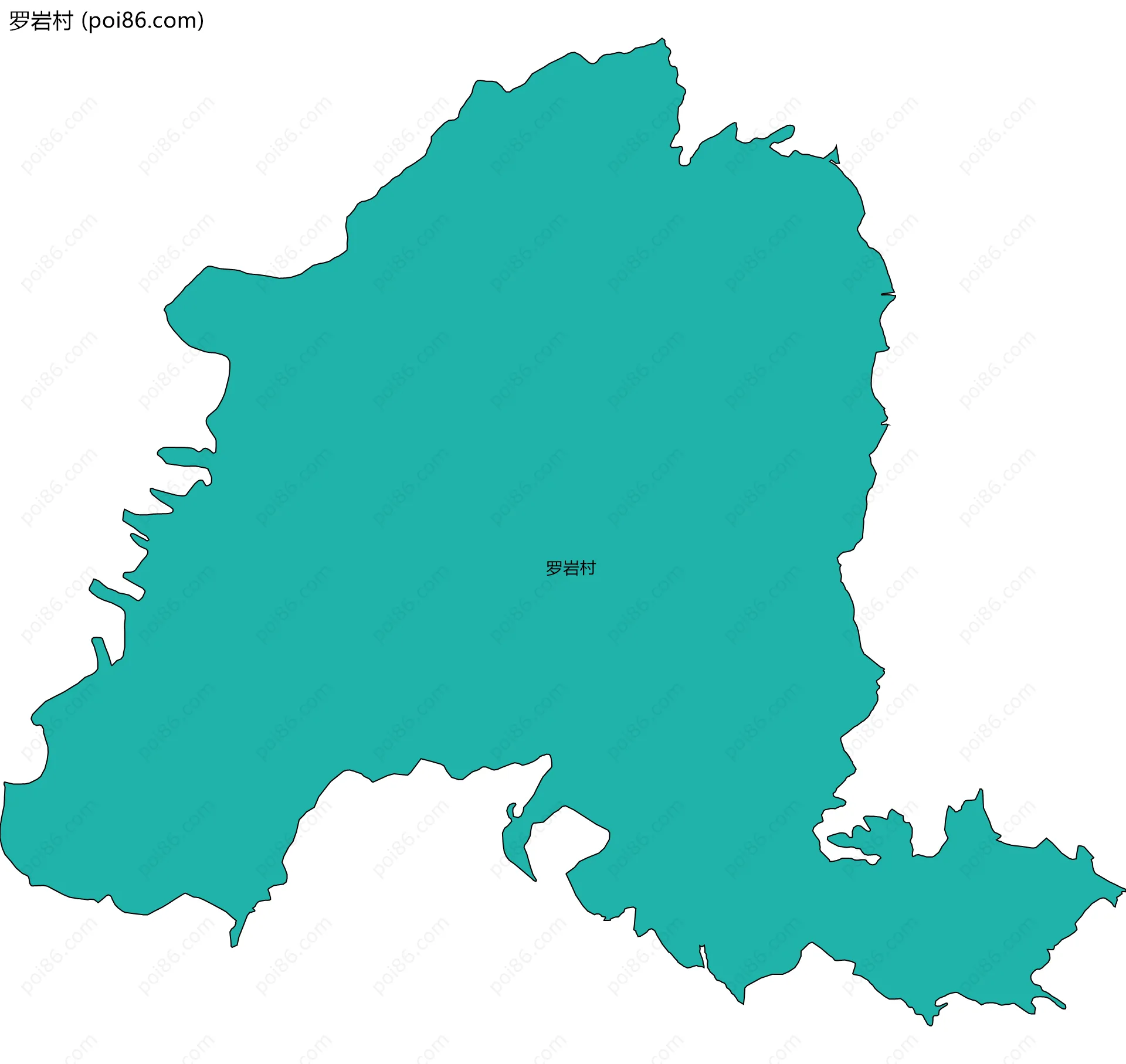 罗岩村边界地图