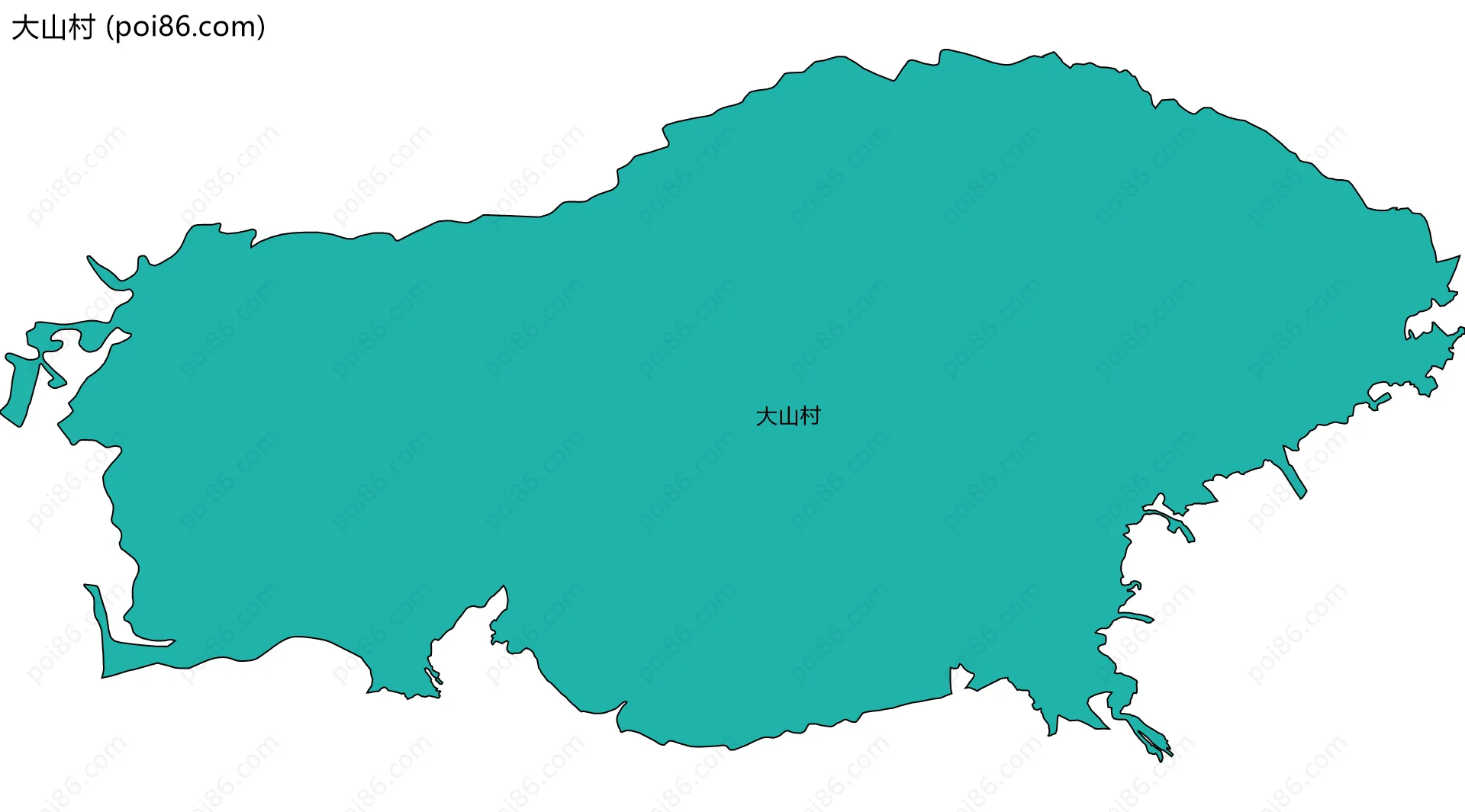 大山村边界地图