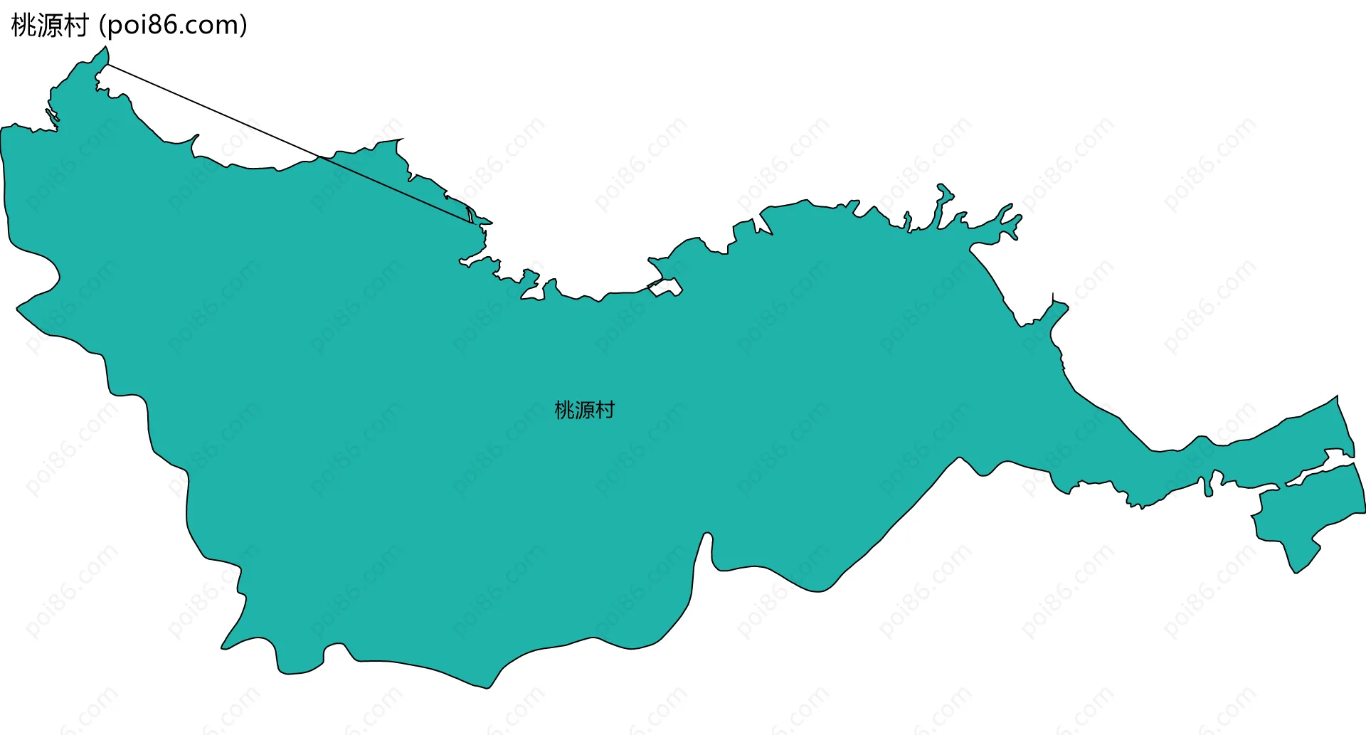 桃源村边界地图