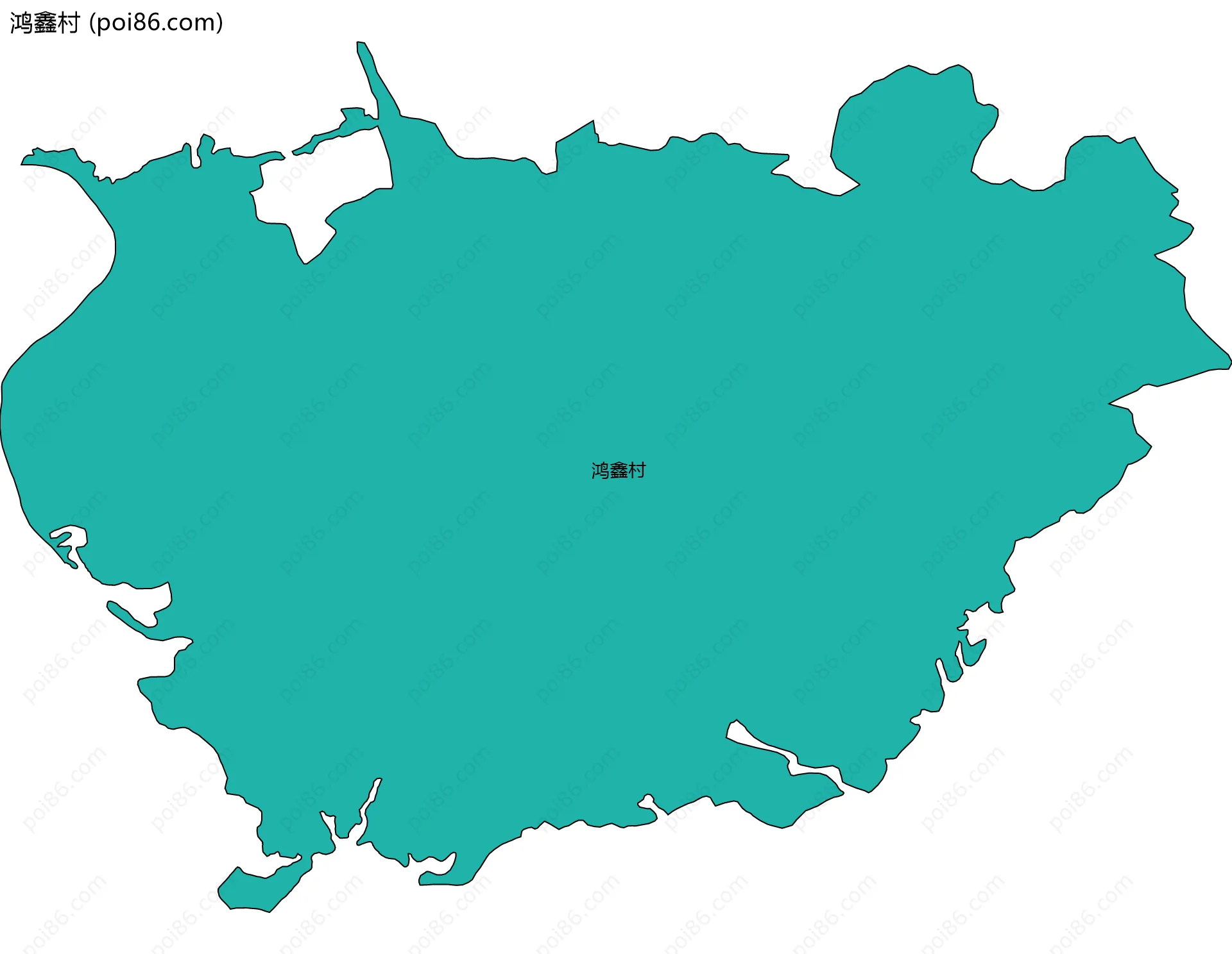 鸿鑫村边界地图