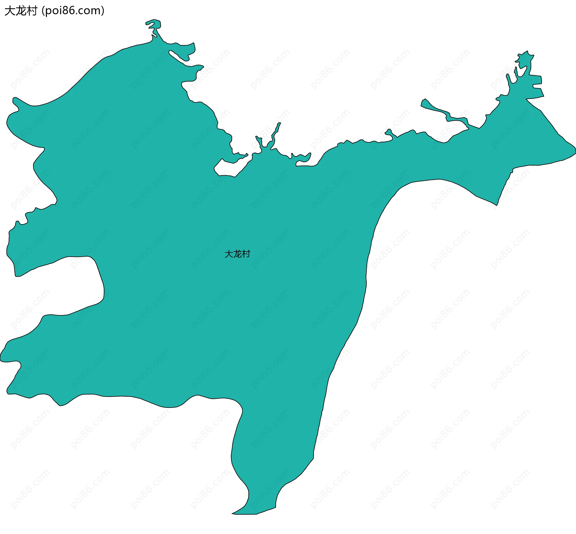 大龙村边界地图