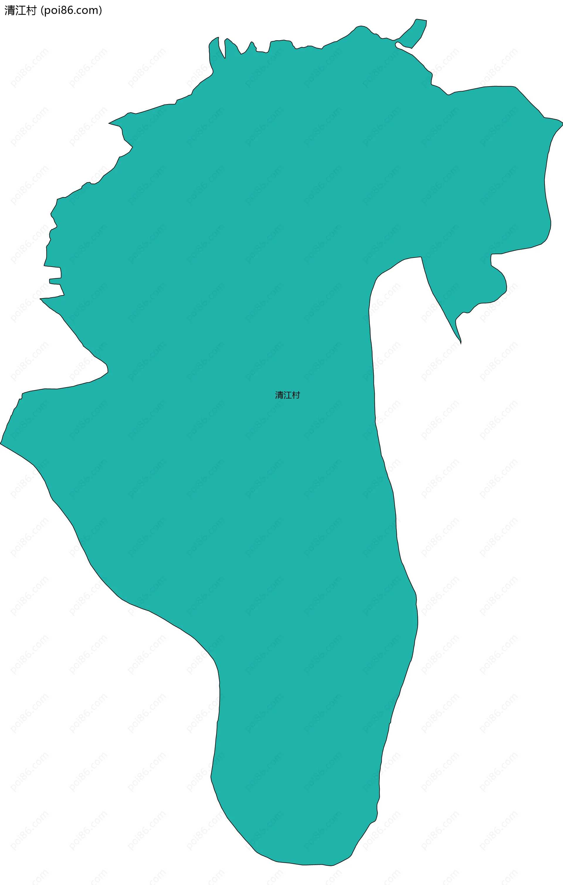 清江村边界地图