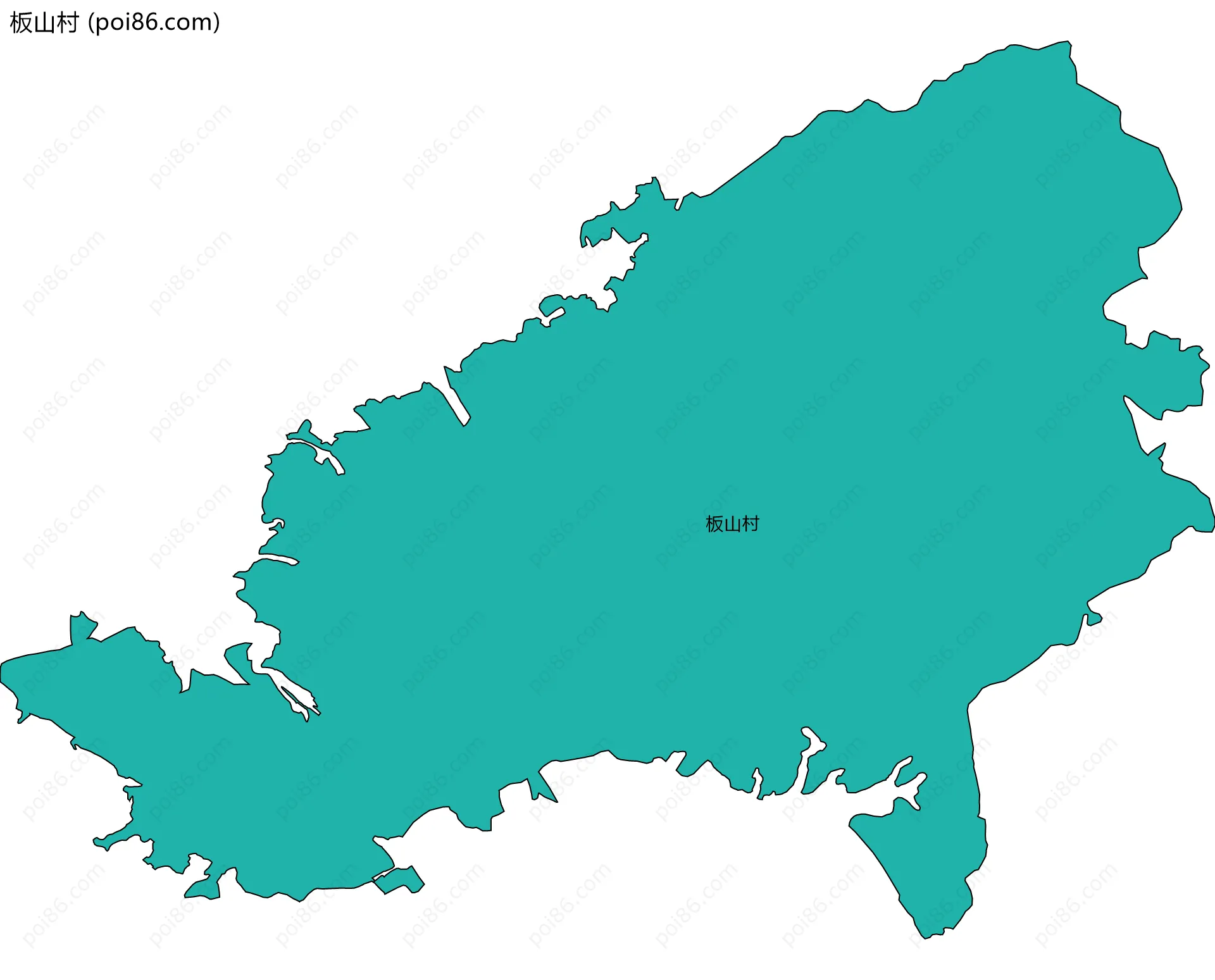 板山村边界地图