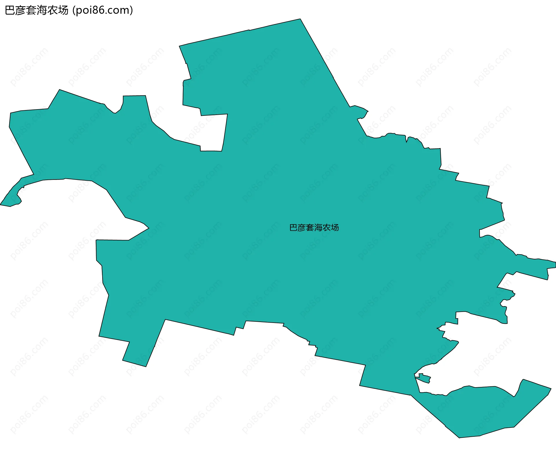 巴彦套海农场边界地图(五级行政区划)
