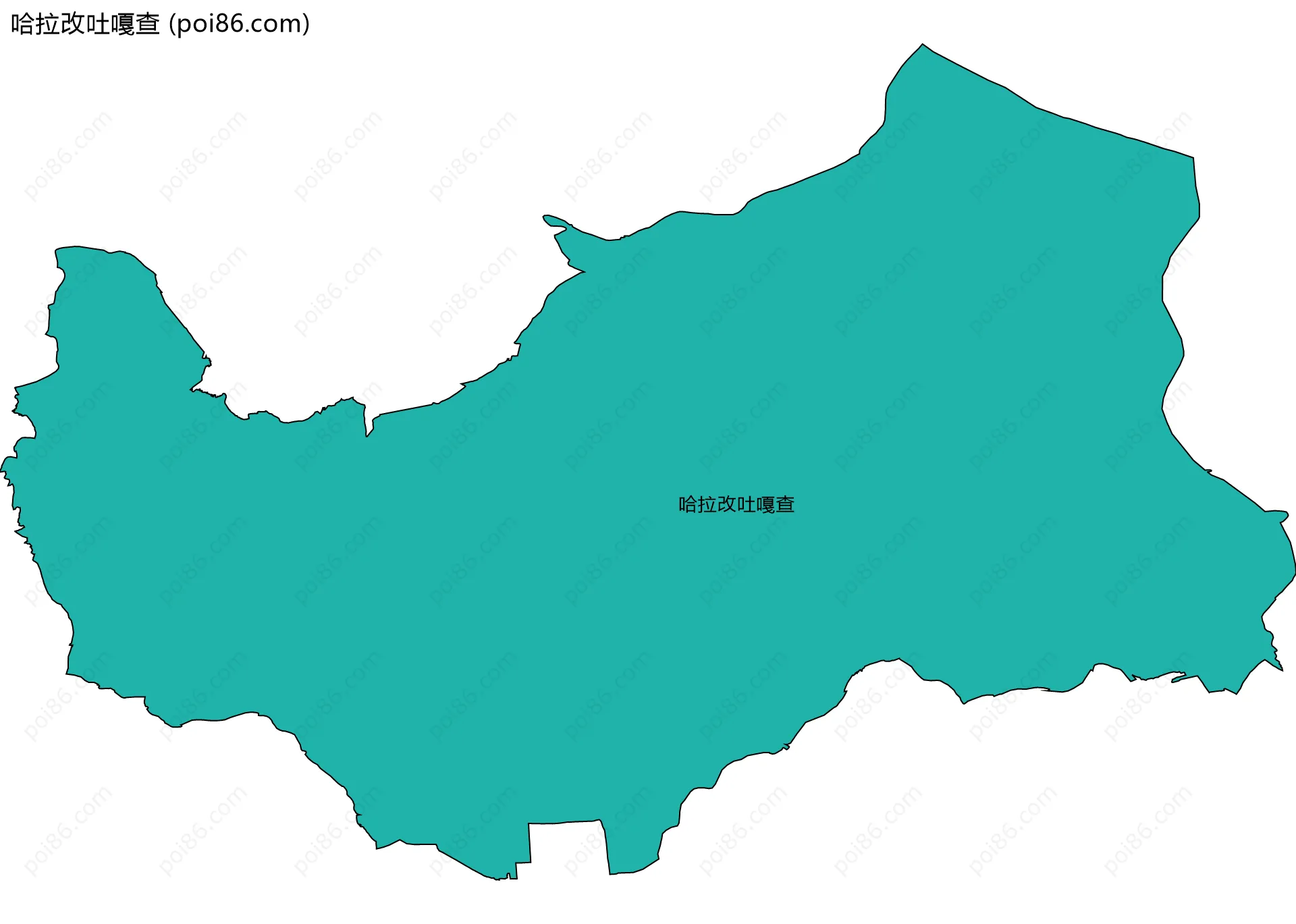 哈拉改吐嘎查边界地图