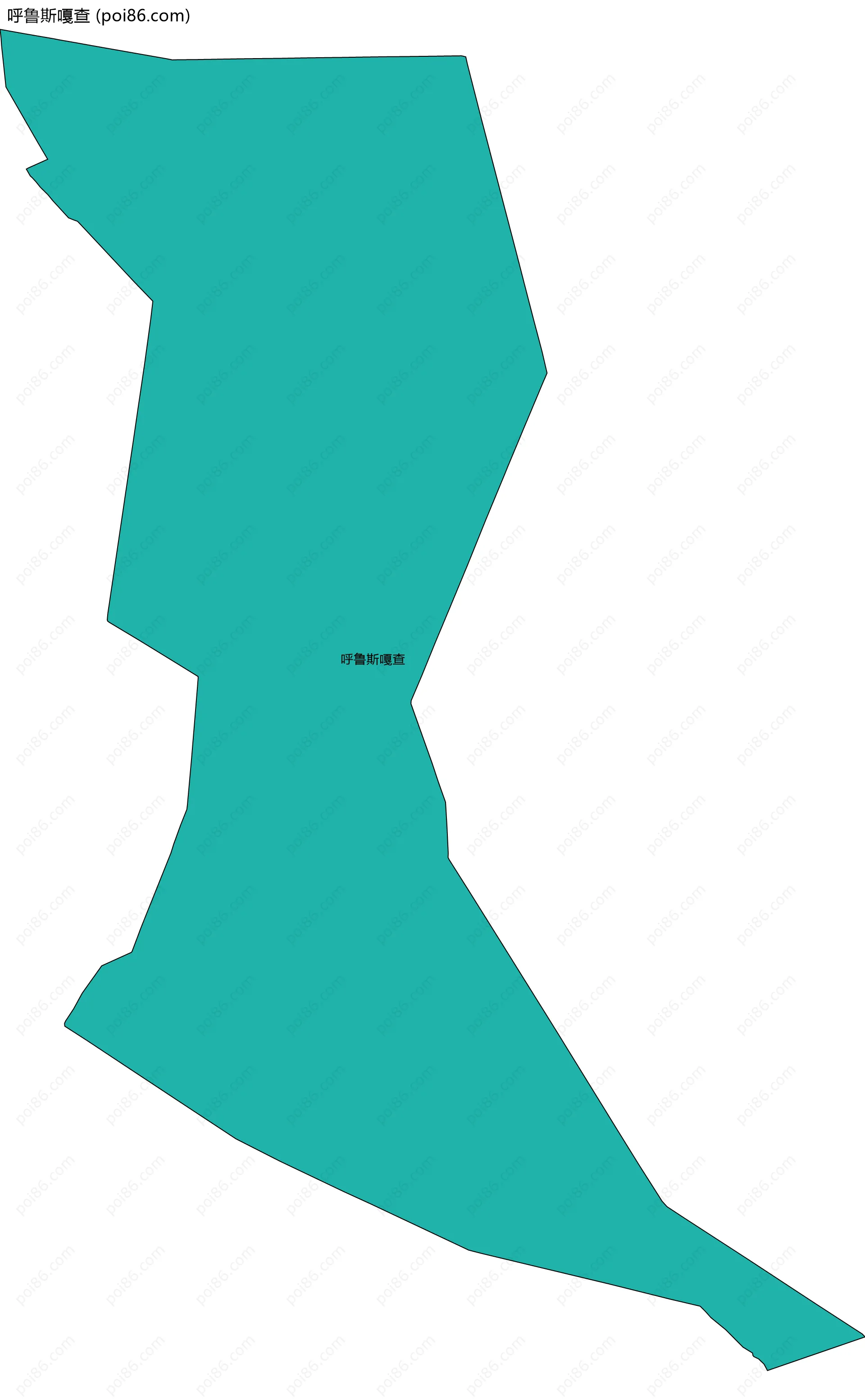 呼鲁斯嘎查边界地图