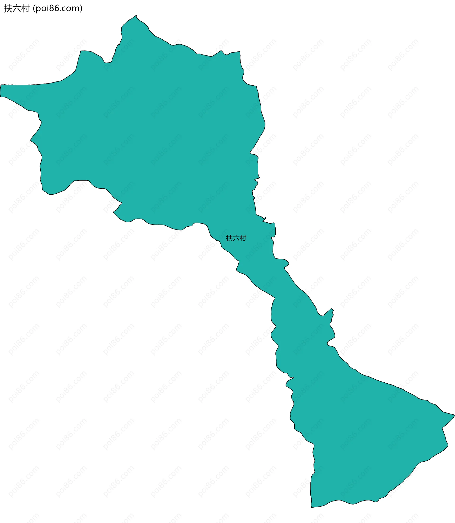 扶六村边界地图