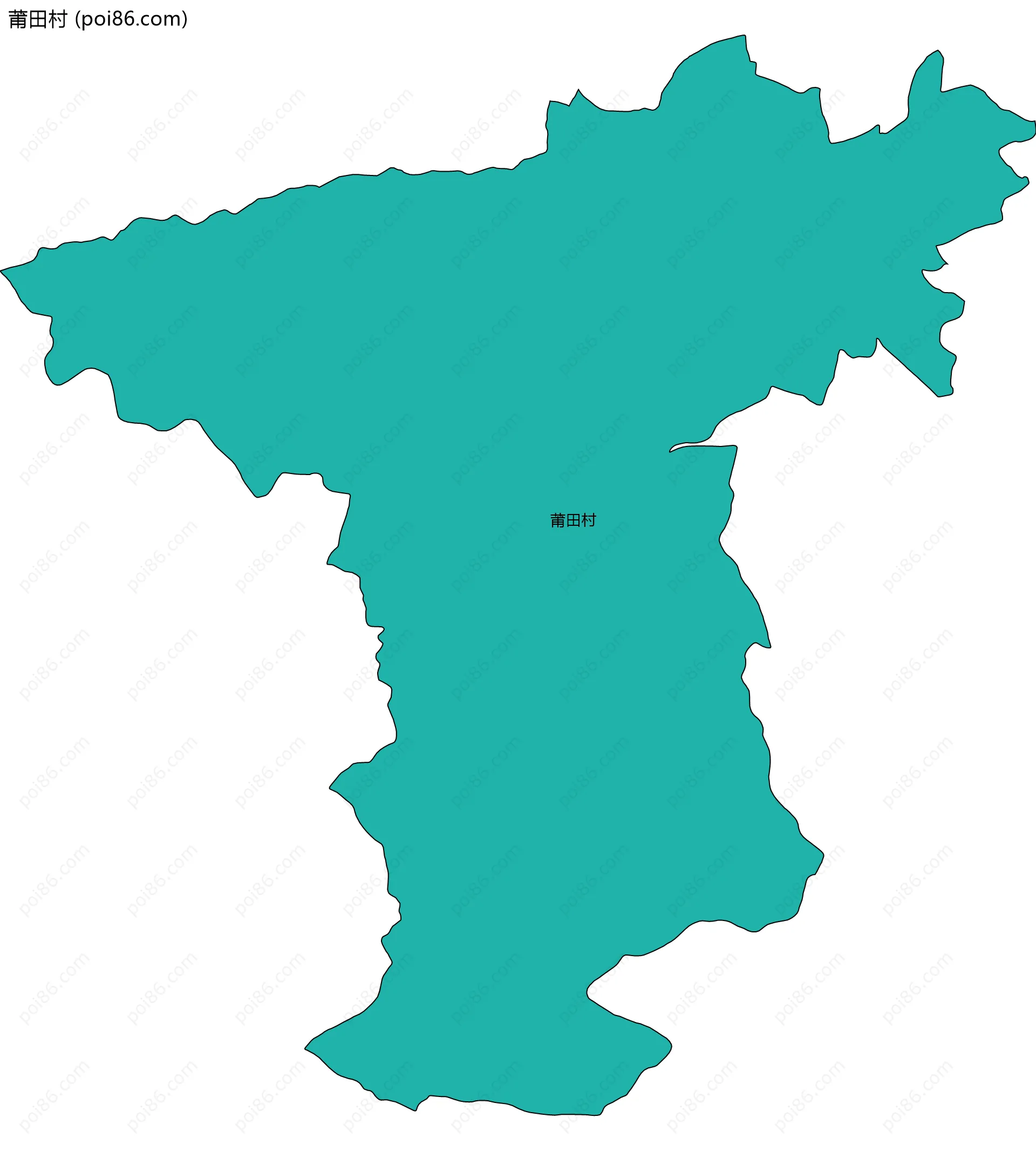 莆田村边界地图