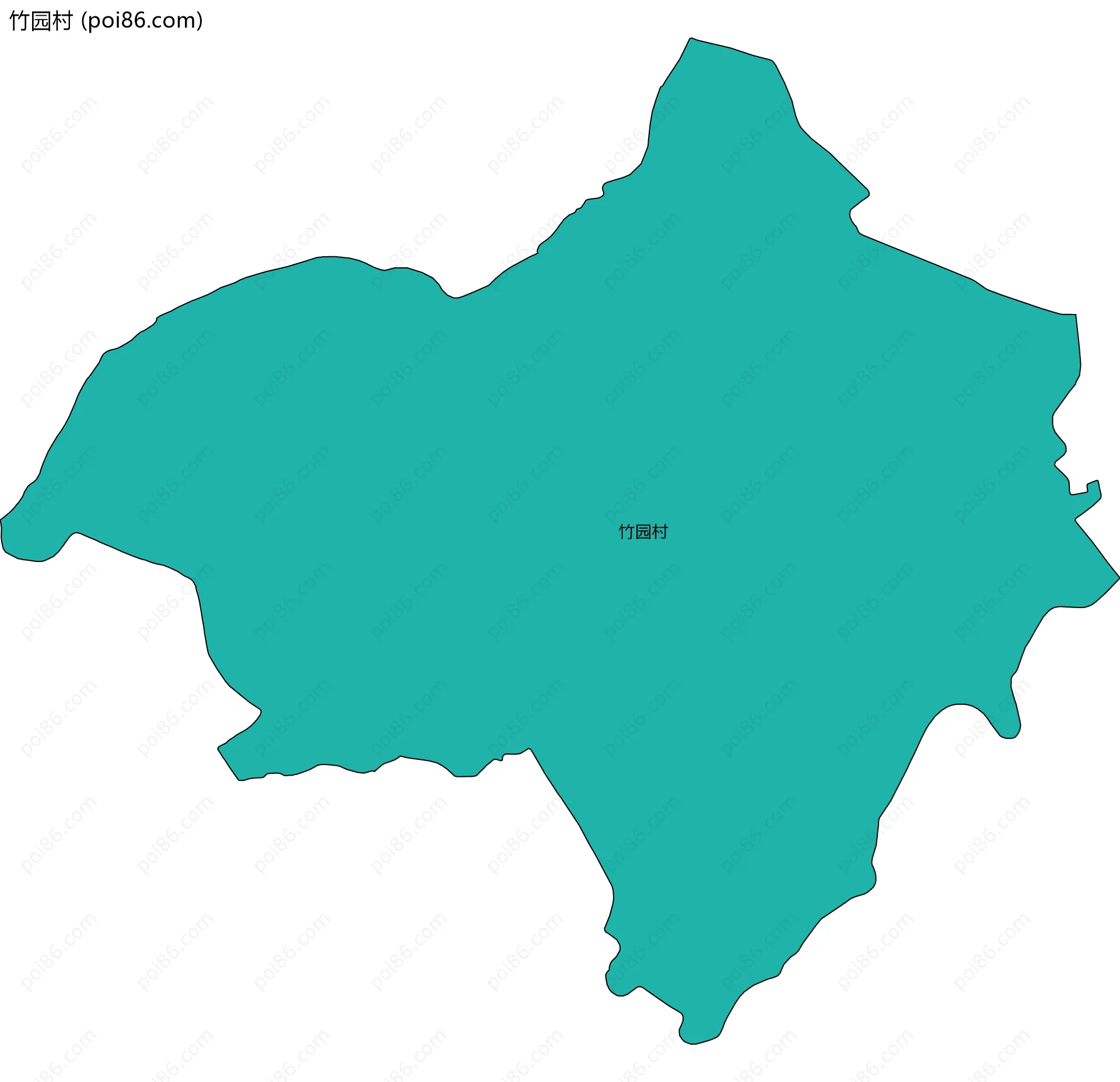 竹园村边界地图