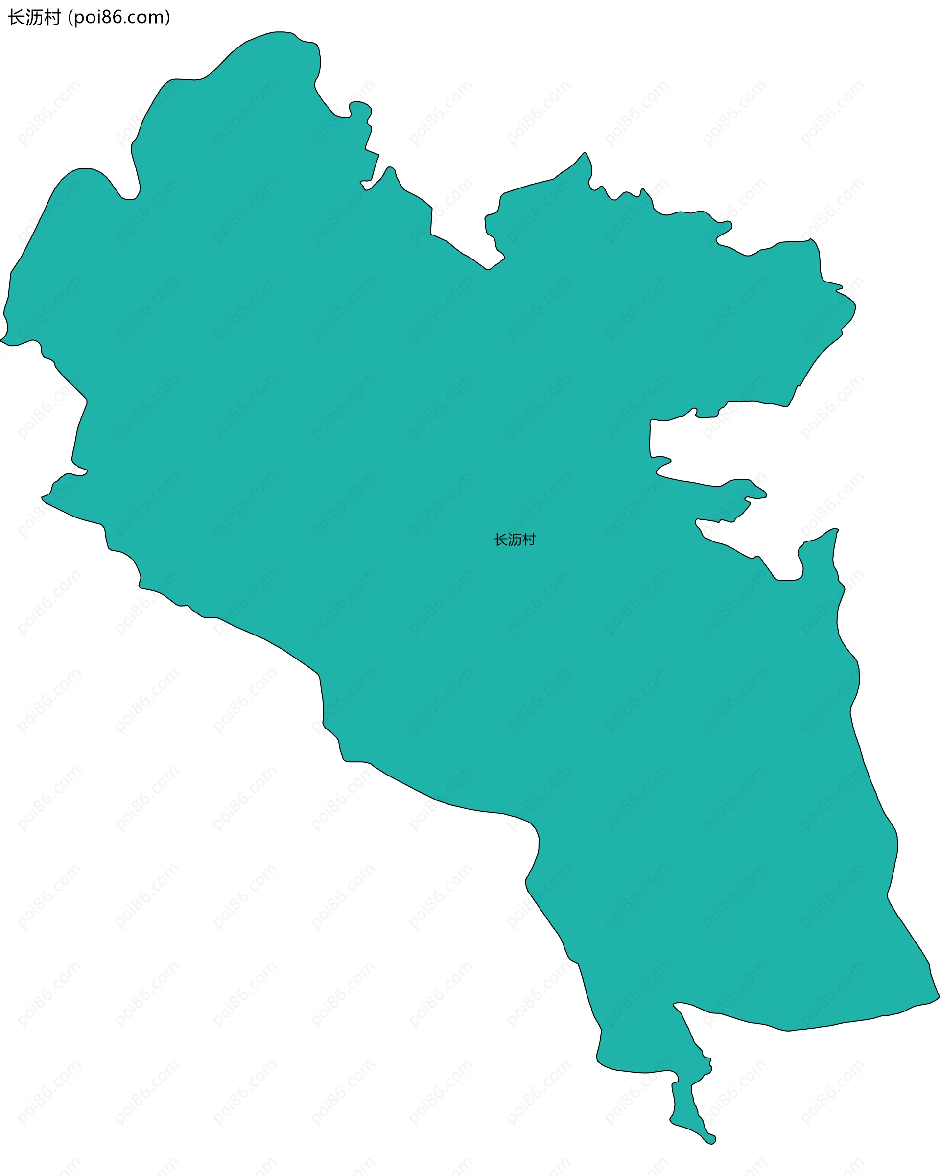 长沥村边界地图