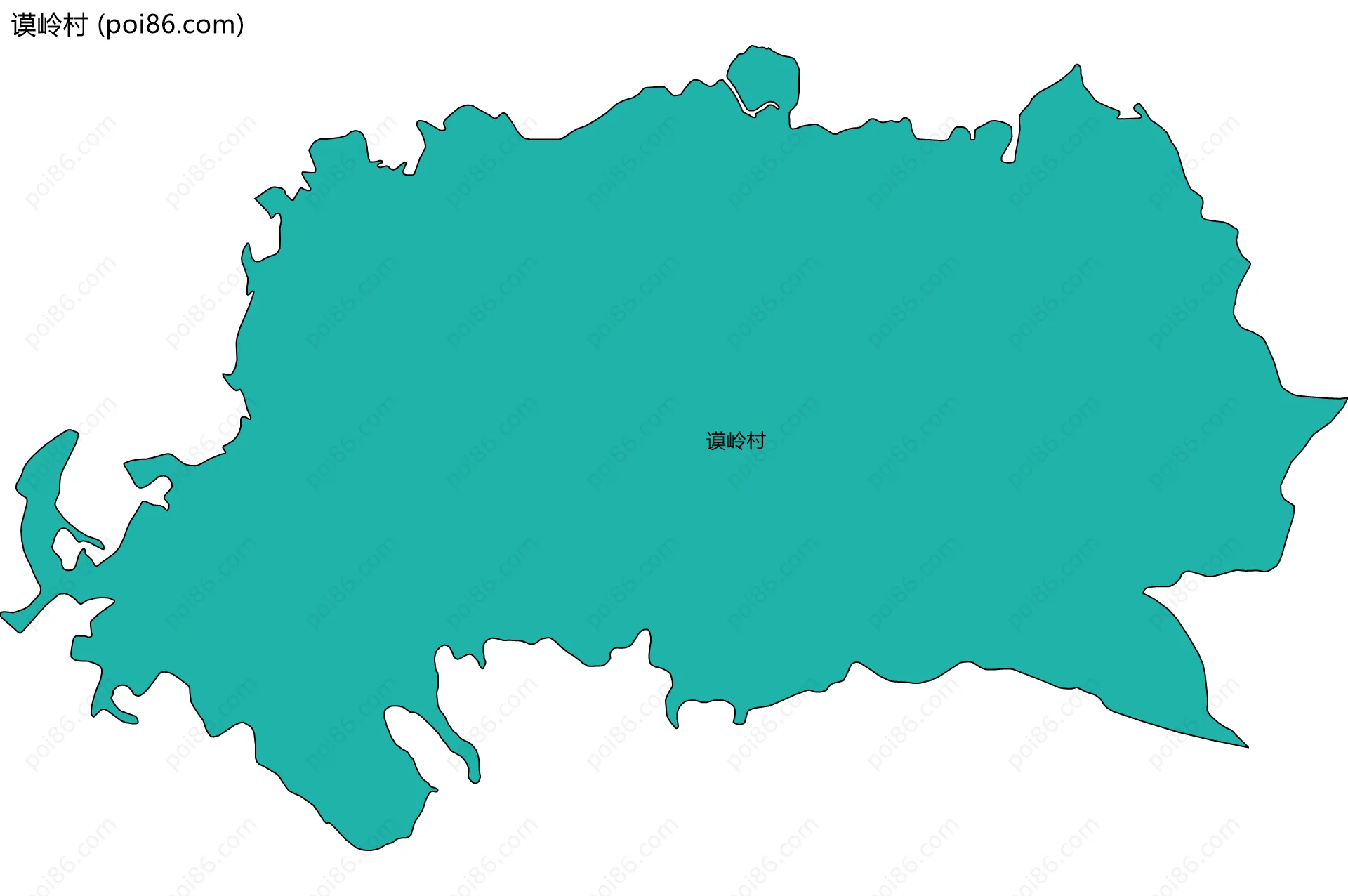 谟岭村边界地图