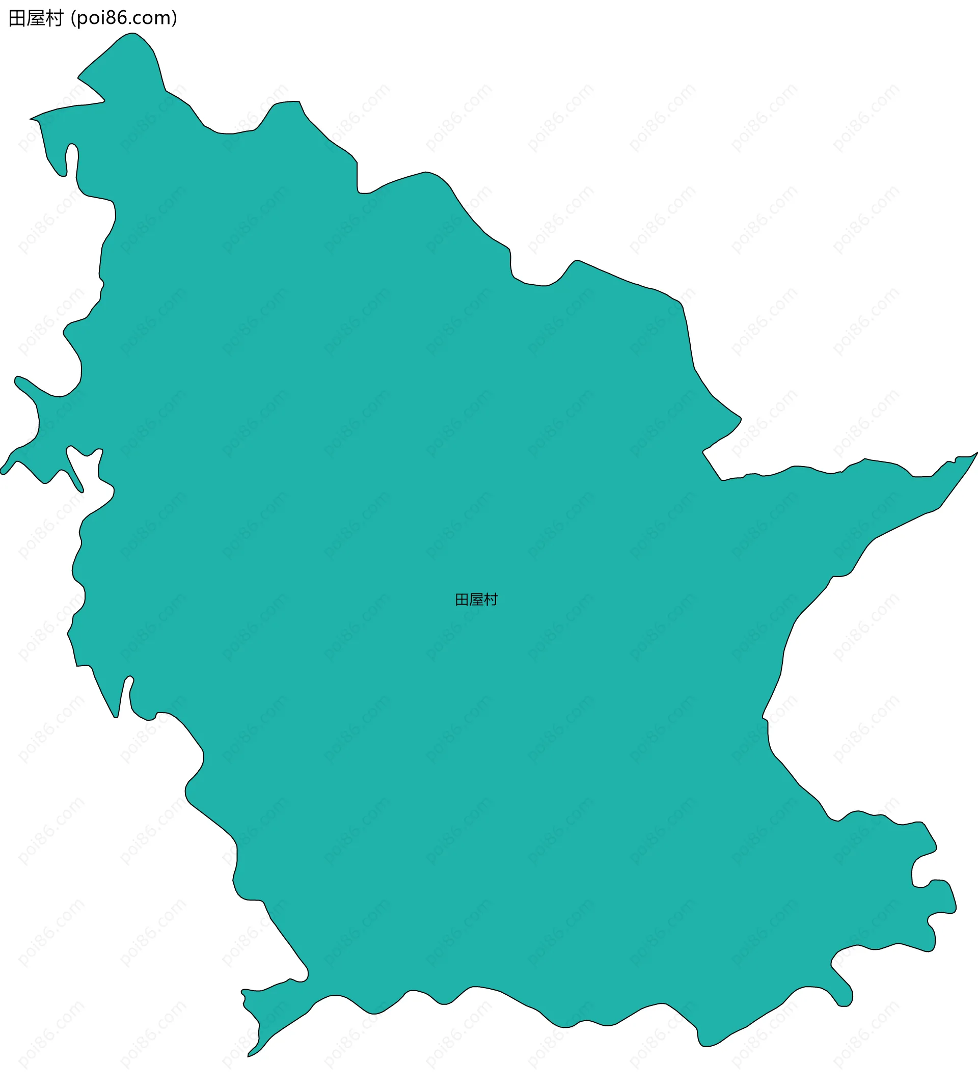 田屋村边界地图