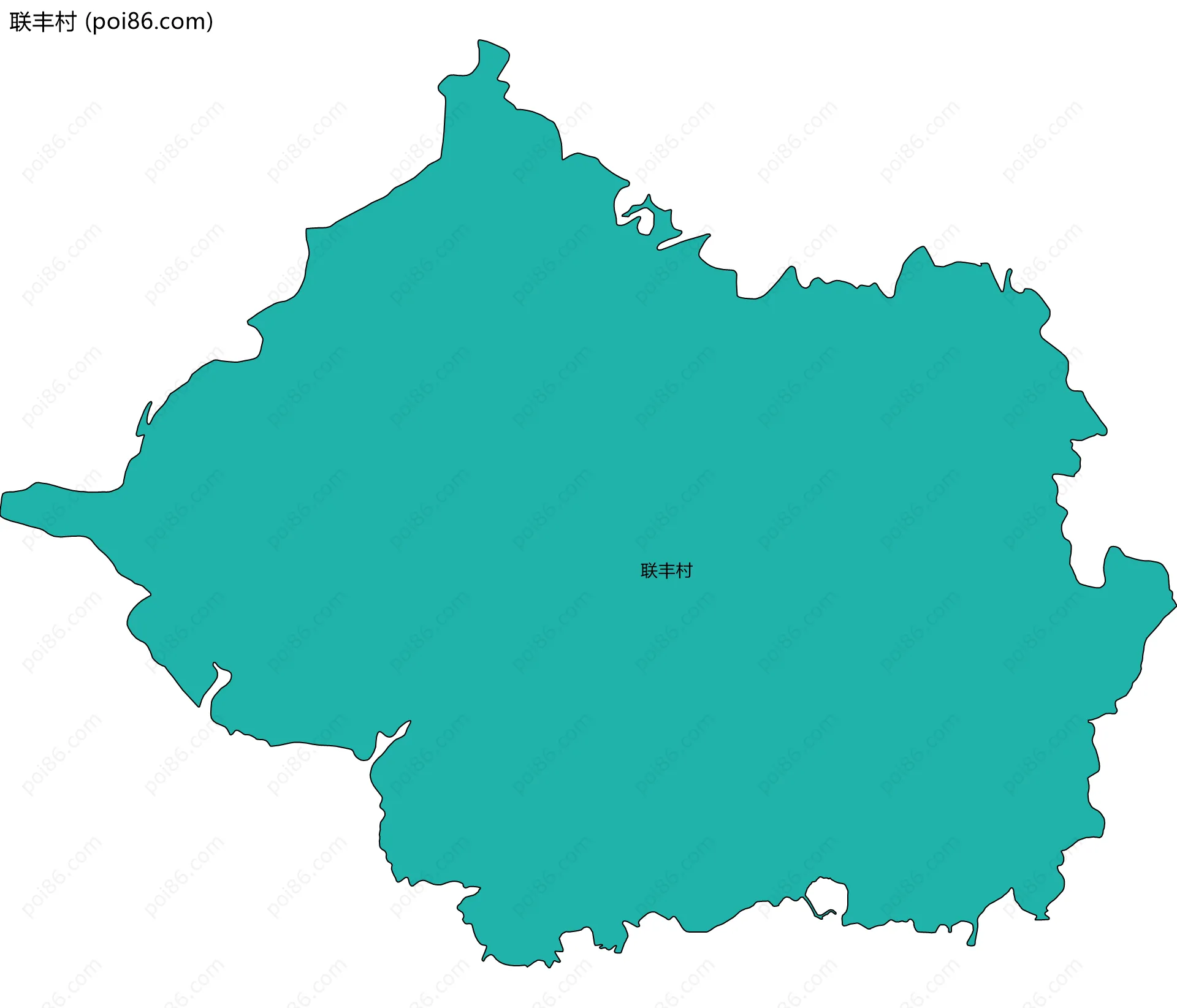 联丰村边界地图