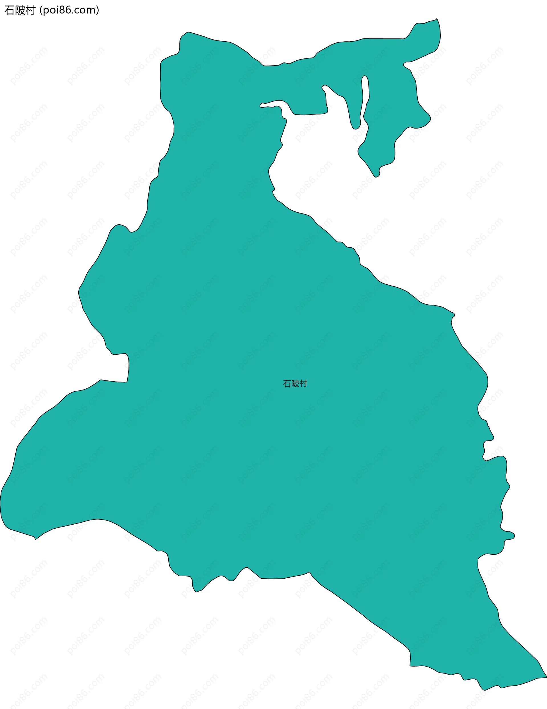 石陂村边界地图