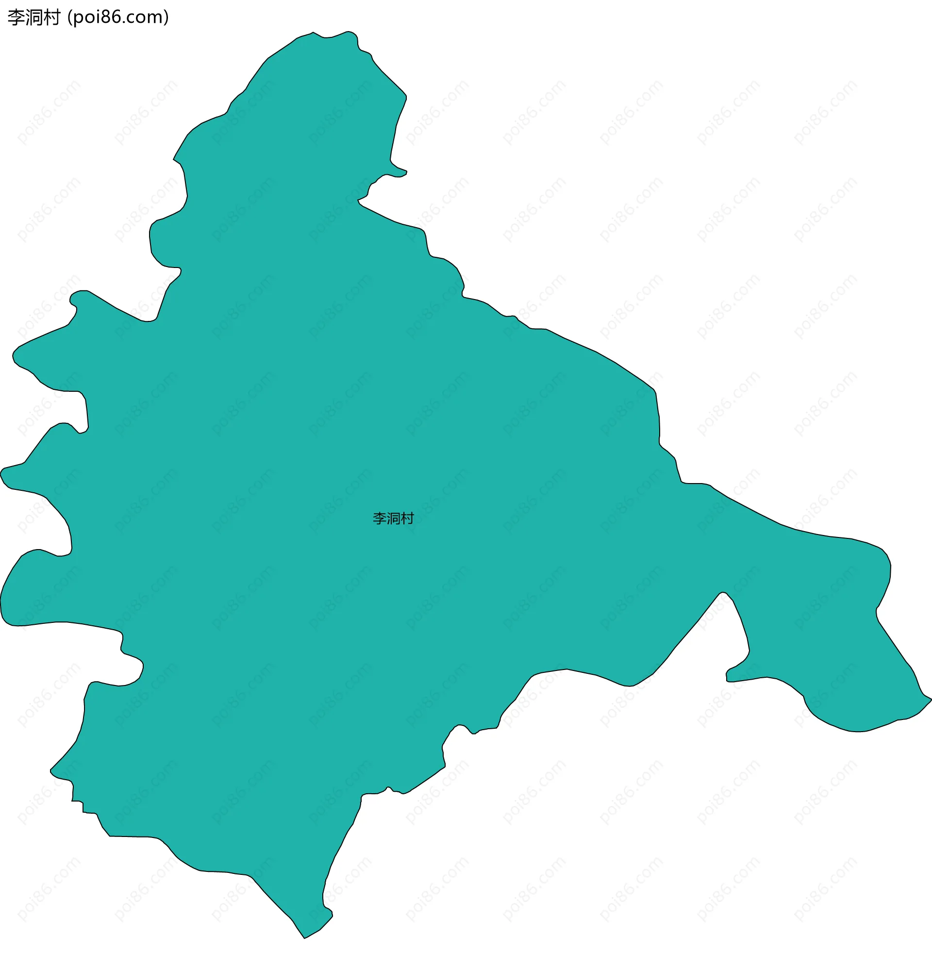 李洞村边界地图