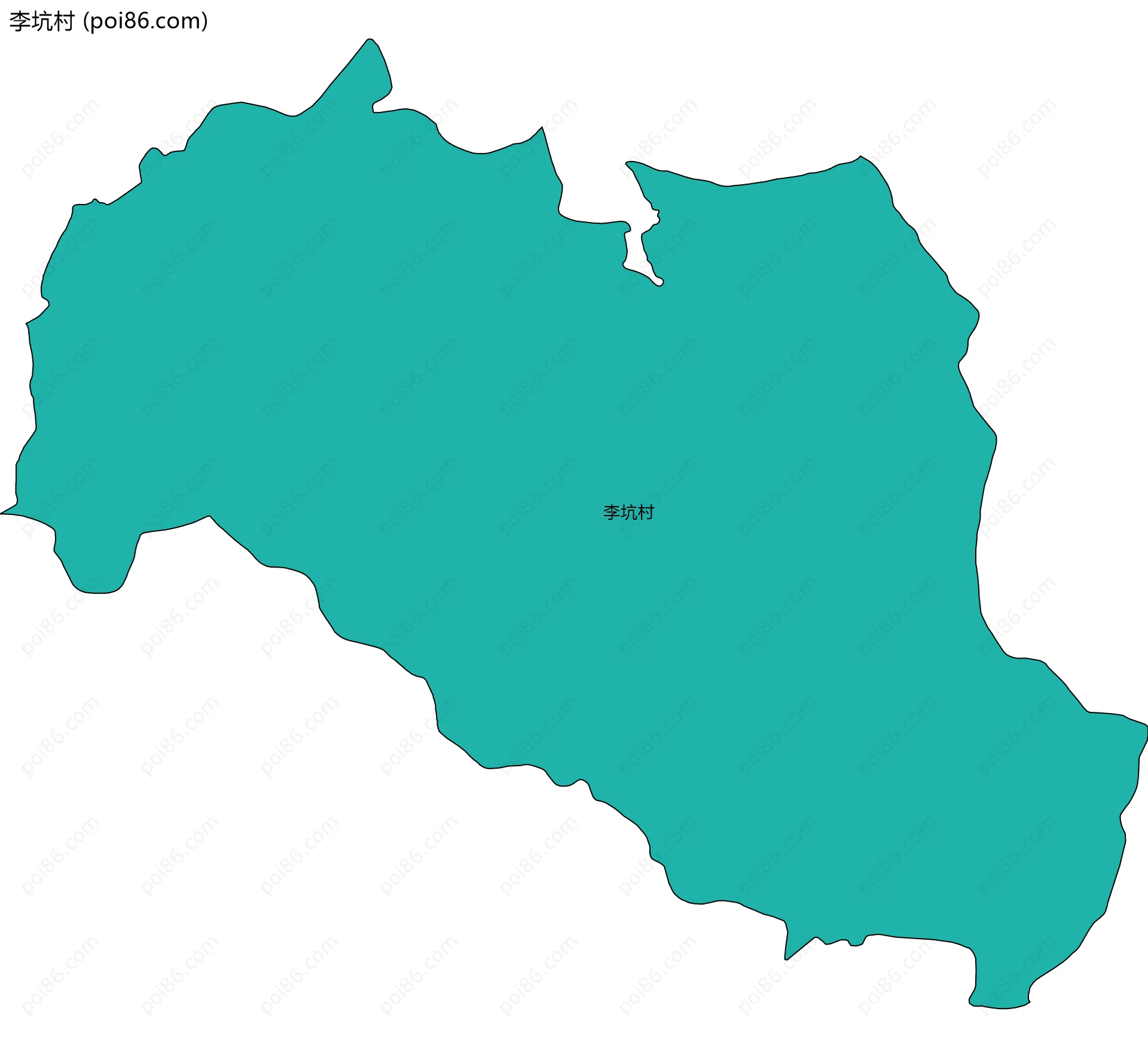 李坑村边界地图