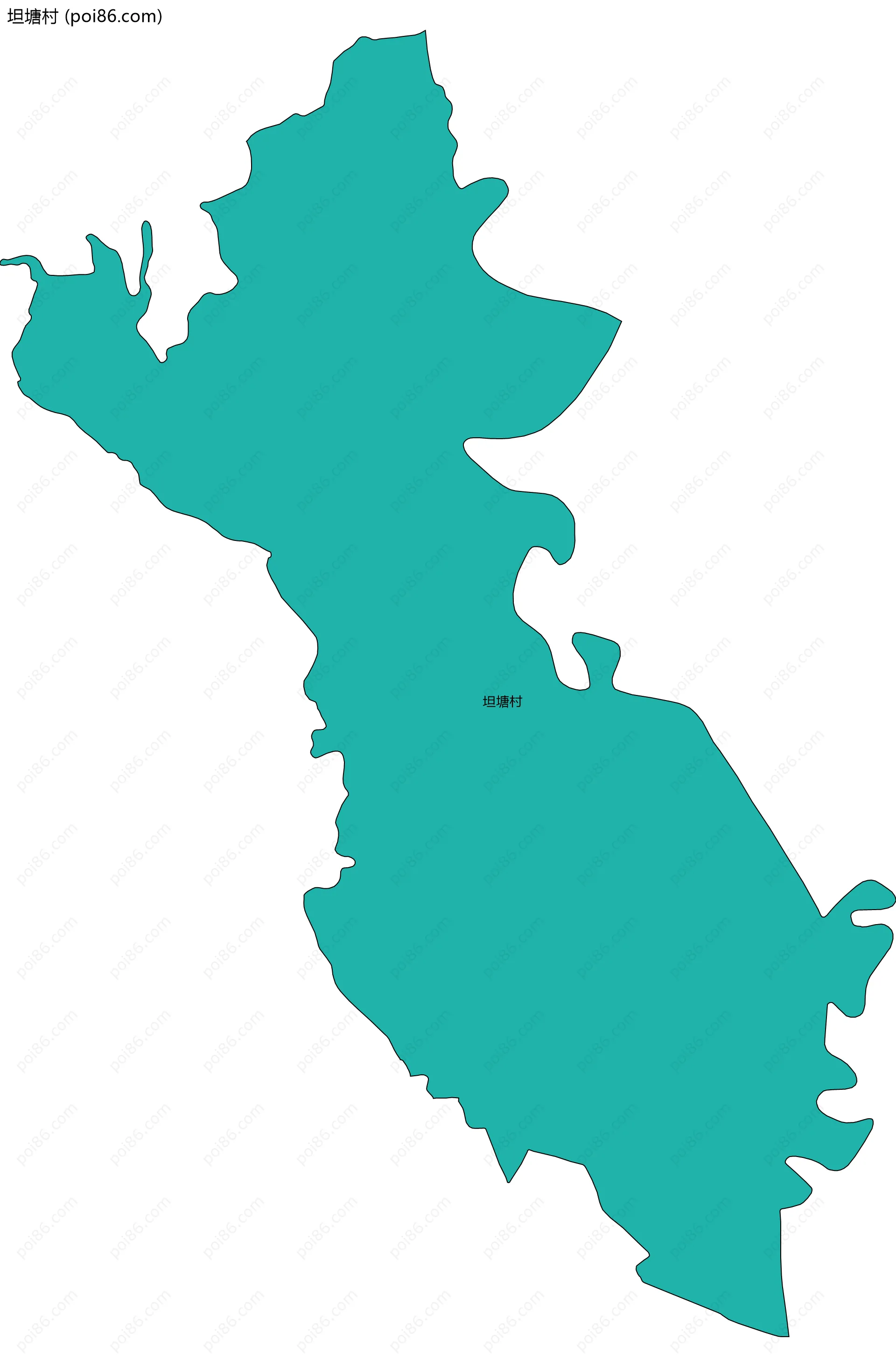坦塘村边界地图