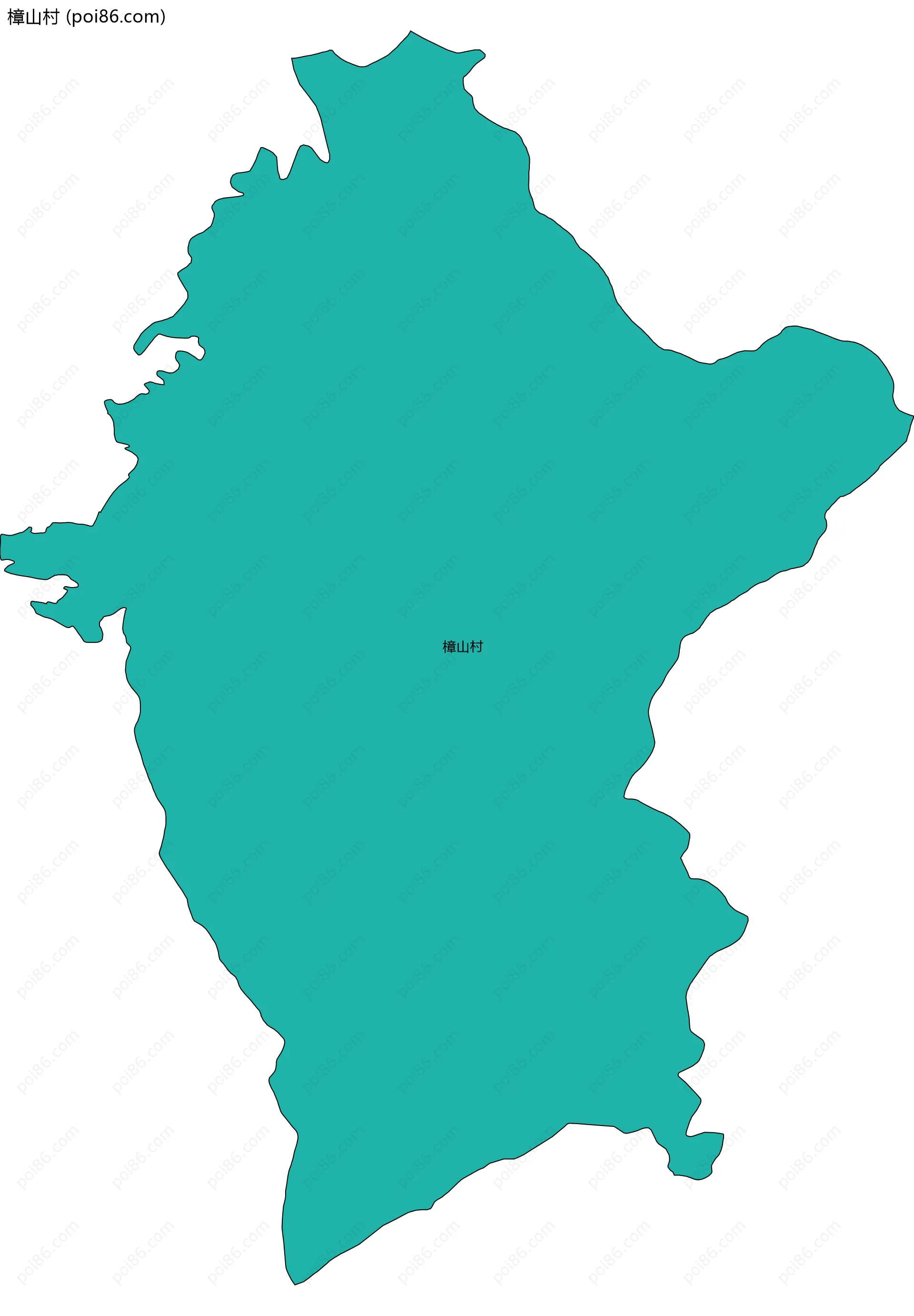 樟山村边界地图