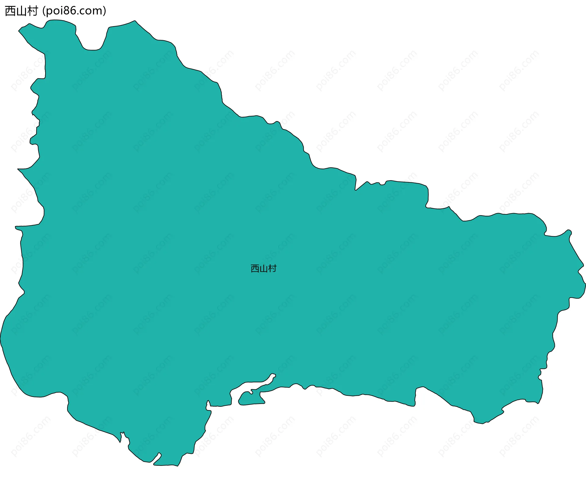 西山村边界地图